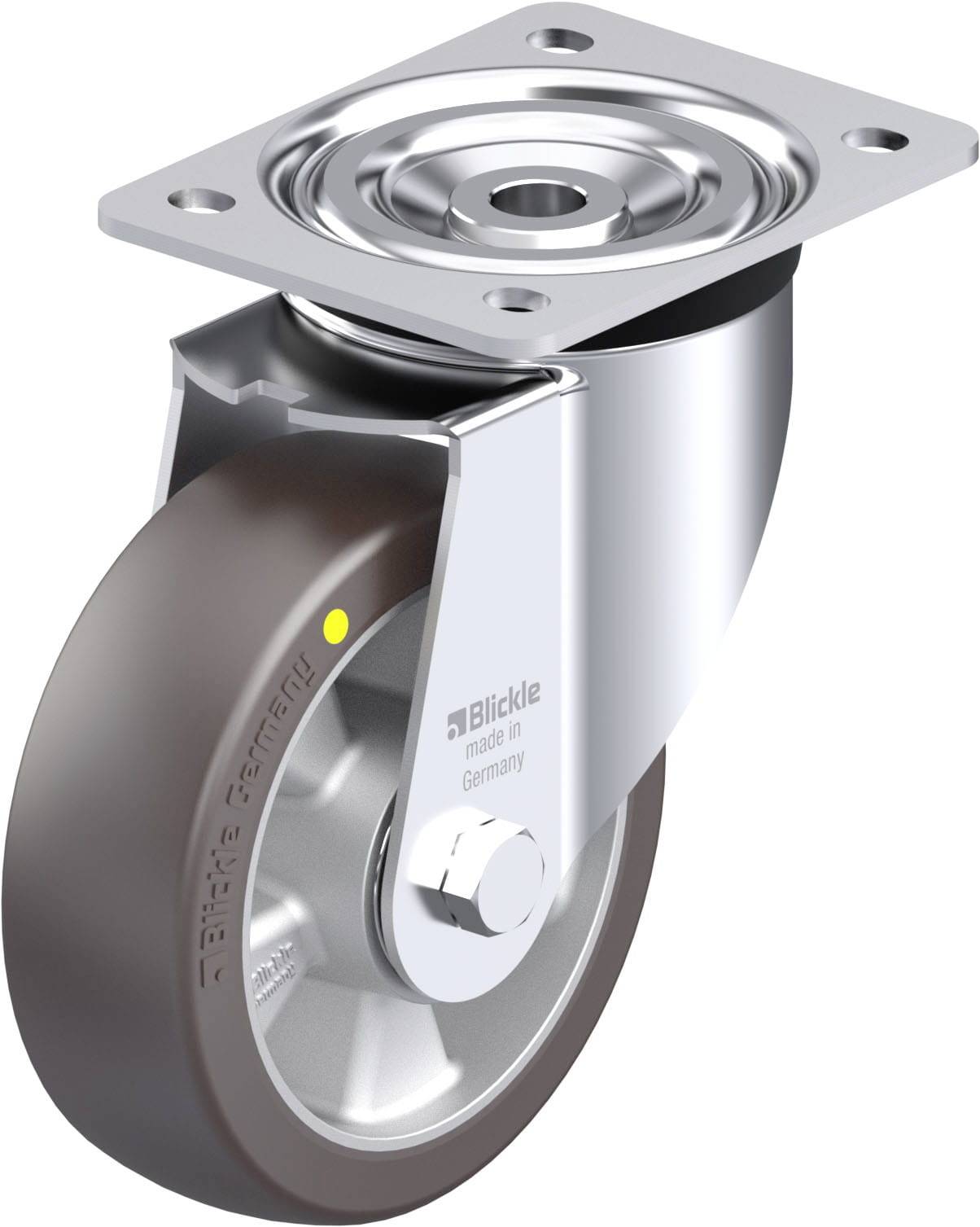 Blickle 936464 L-ALST 150K-AS Acéllemez forgógörgő KerékØ: 150 mm Teherbírás (max.): 400 kg 1 db