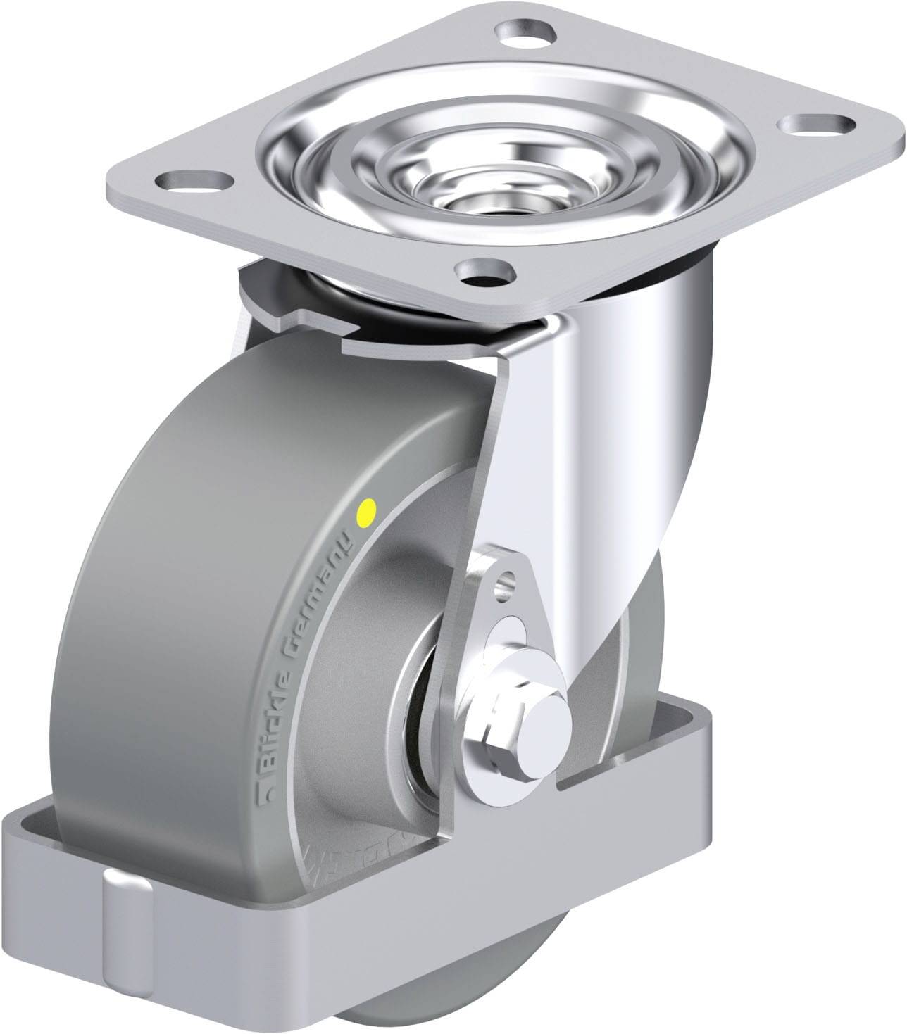 Blickle 939328 L-ALTH 100K-AS-FS Acéllemez forgógörgő KerékØ: 100 mm Teherbírás (max.): 250 kg 1 db