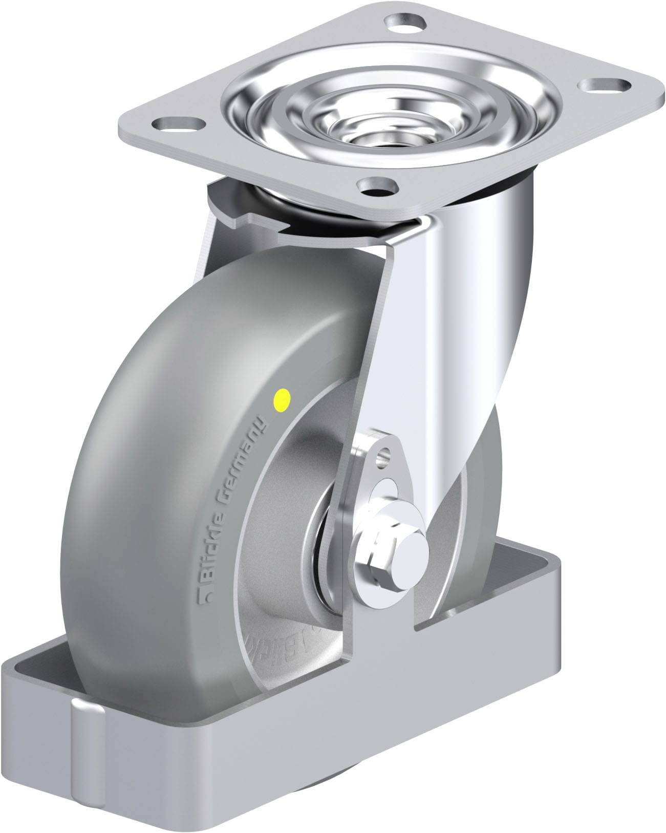 Blickle 939331 L-ALTH 125K-AS-CO-FS Acéllemez forgógörgő KerékØ: 125 mm Teherbírás (max.): 250 kg 1 db