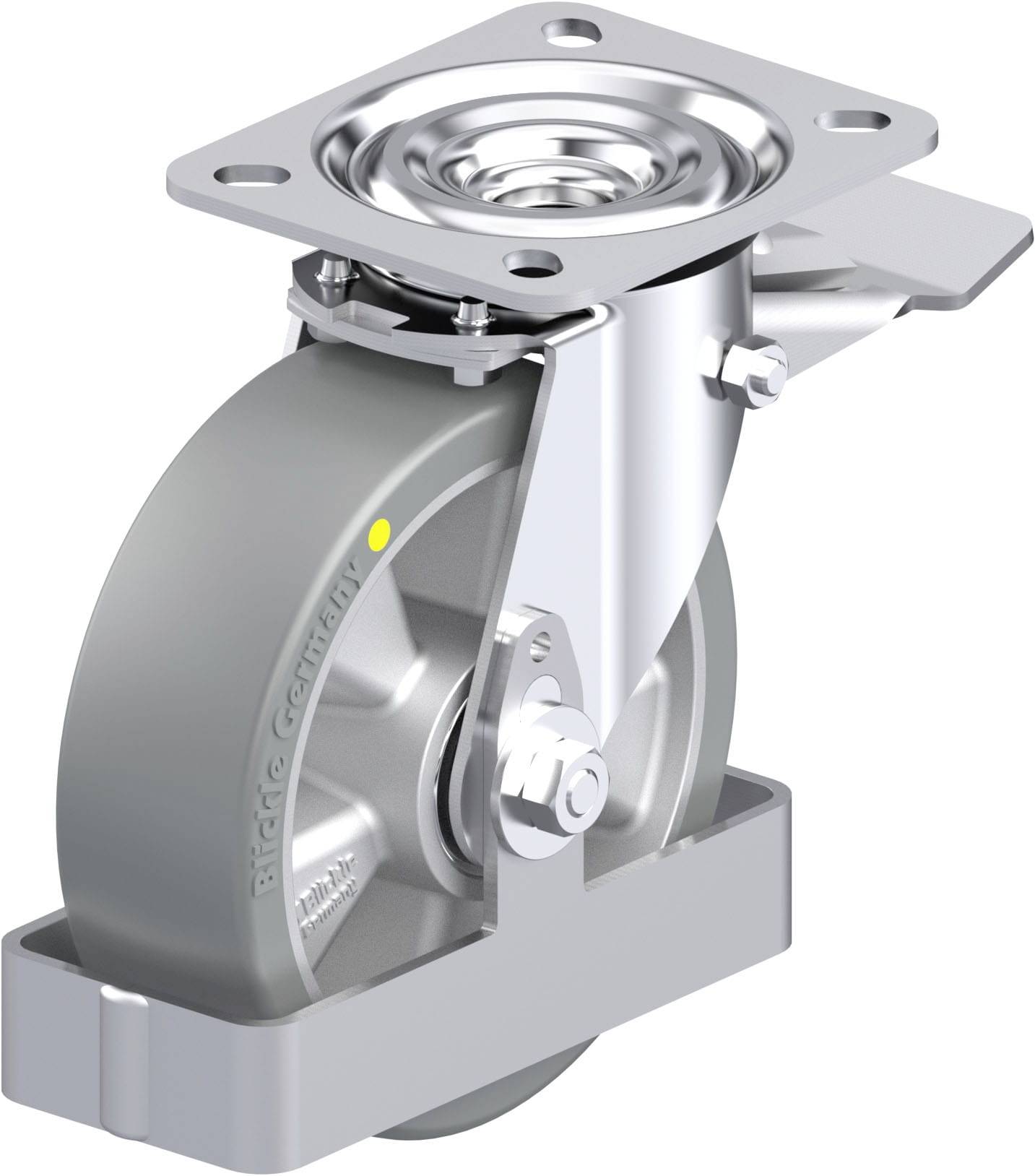 Blickle 939334 L-ALTH 125K-ST-AS-FS Acéllemez forgógörgő KerékØ: 125 mm Teherbírás (max.): 250 kg 1 db