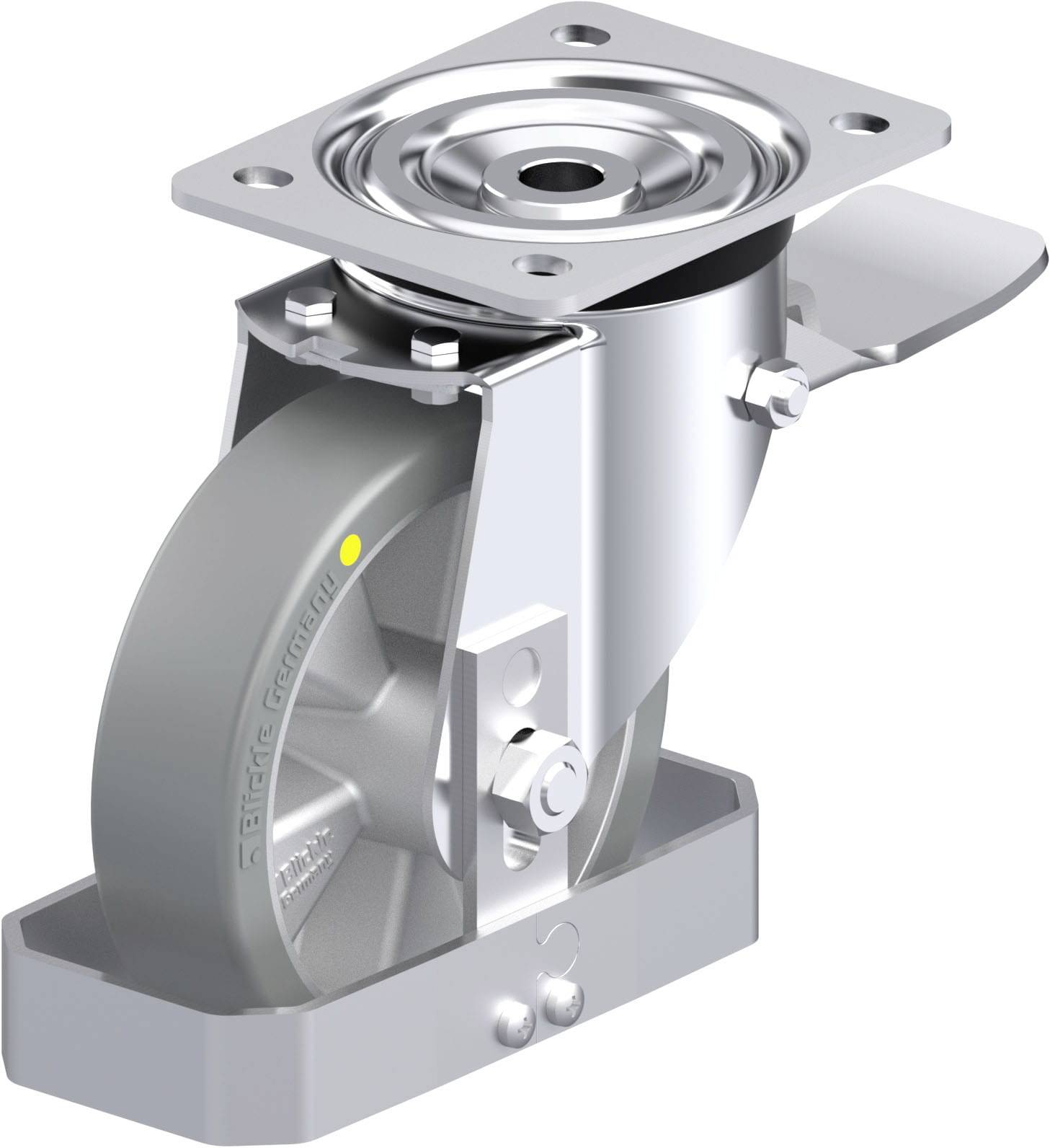 Blickle 939337 L-ALTH 151K-ST-AS-FS Acéllemez forgógörgő KerékØ: 150 mm Teherbírás (max.): 400 kg 1 db