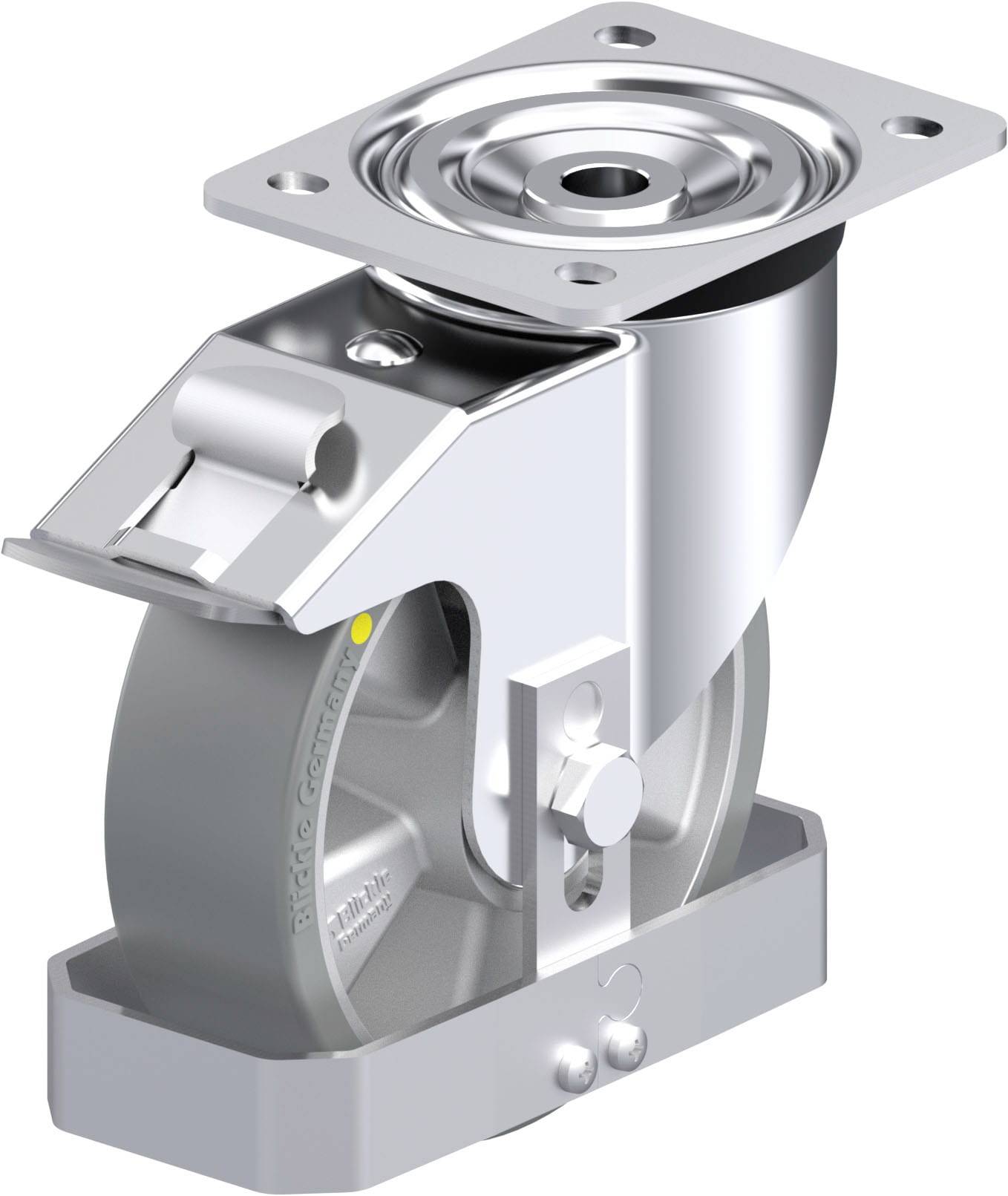Blickle 857555 L-ALTH 160K-FI-AS-FS Acéllemez forgógörgő KerékØ: 160 mm Teherbírás (max.): 400 kg 1 db