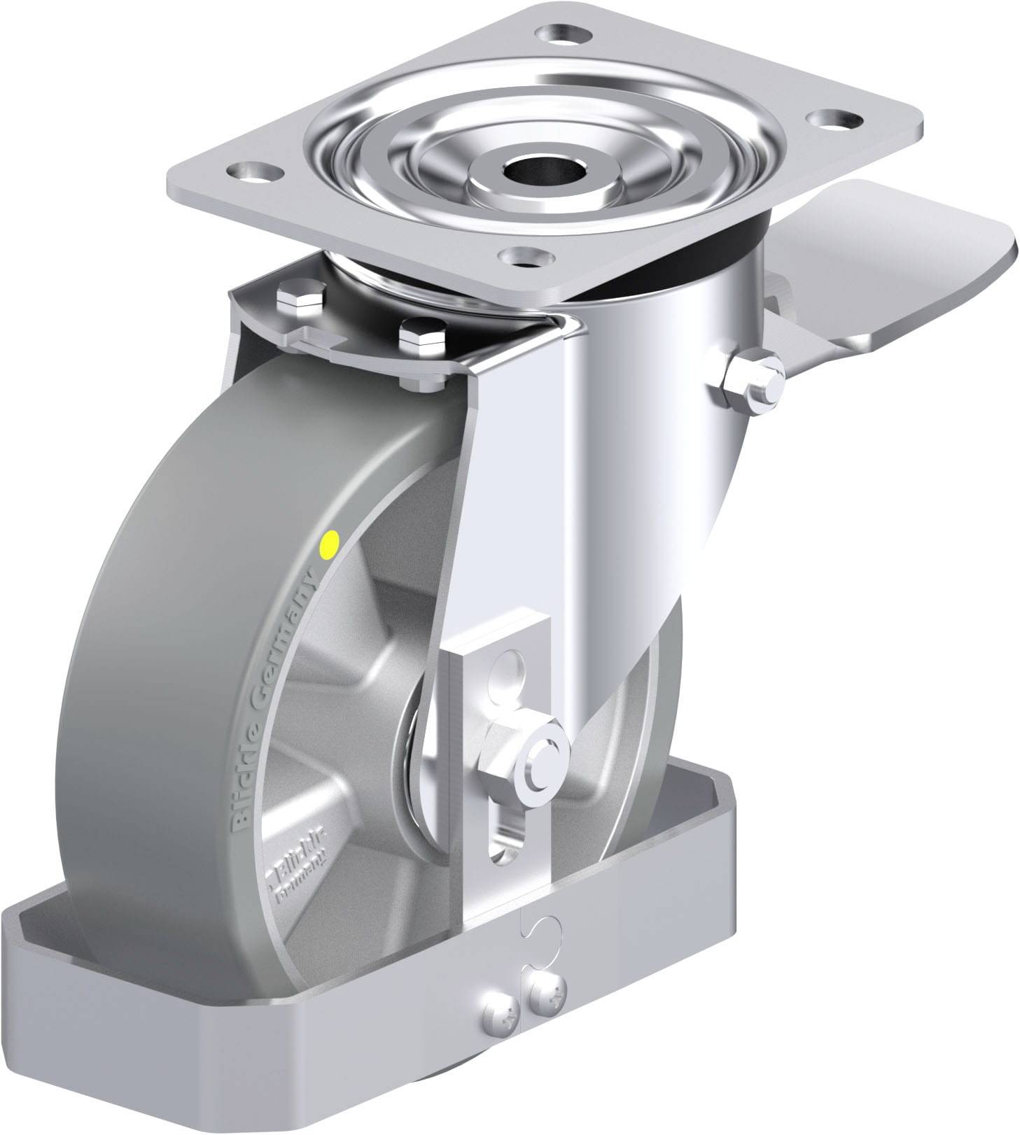 Blickle 921399 L-ALTH 160K-ST-AS-FS Acéllemez forgógörgő KerékØ: 160 mm Teherbírás (max.): 400 kg 1 db