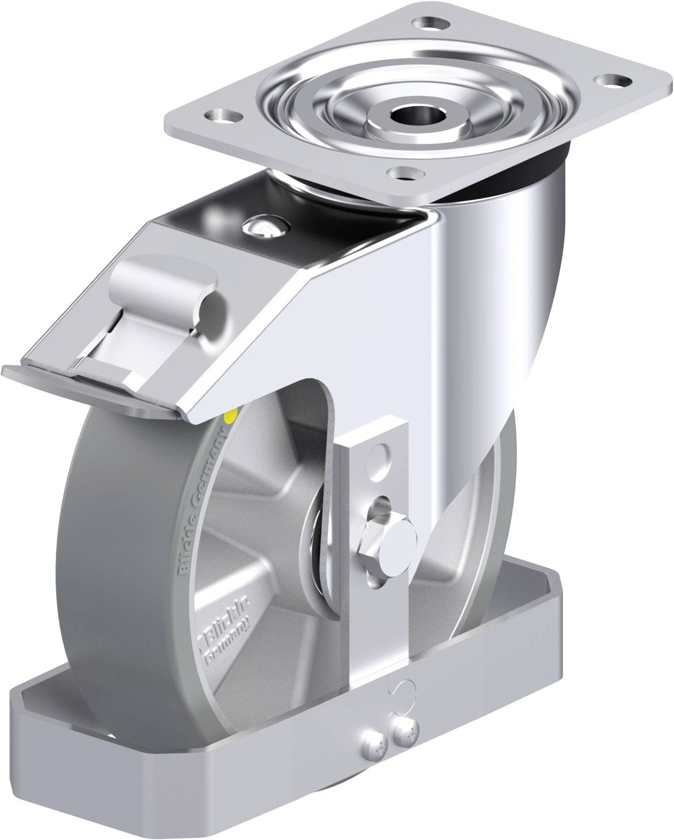 Blickle 939340 L-ALTH 180K-FI-AS-FS Acéllemez forgógörgő KerékØ: 180 mm Teherbírás (max.): 400 kg 1 db