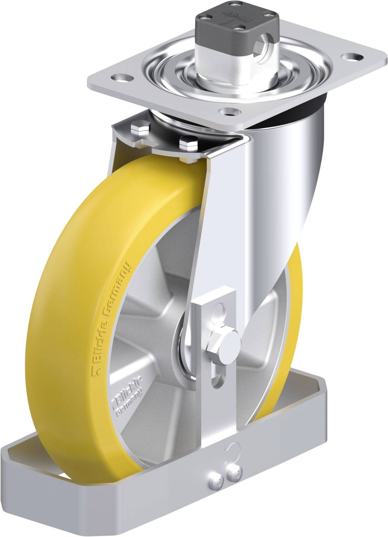 Blickle 939344 L-ALTH 200K-CS11-CO-FS Acéllemez forgógörgő KerékØ: 200 mm Teherbírás (max.): 400 kg 1 db