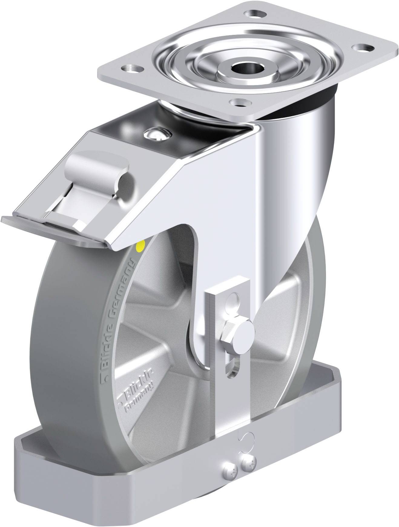 Blickle 939348 L-ALTH 200K-FI-AS-FS Acéllemez forgógörgő KerékØ: 200 mm Teherbírás (max.): 400 kg 1 db