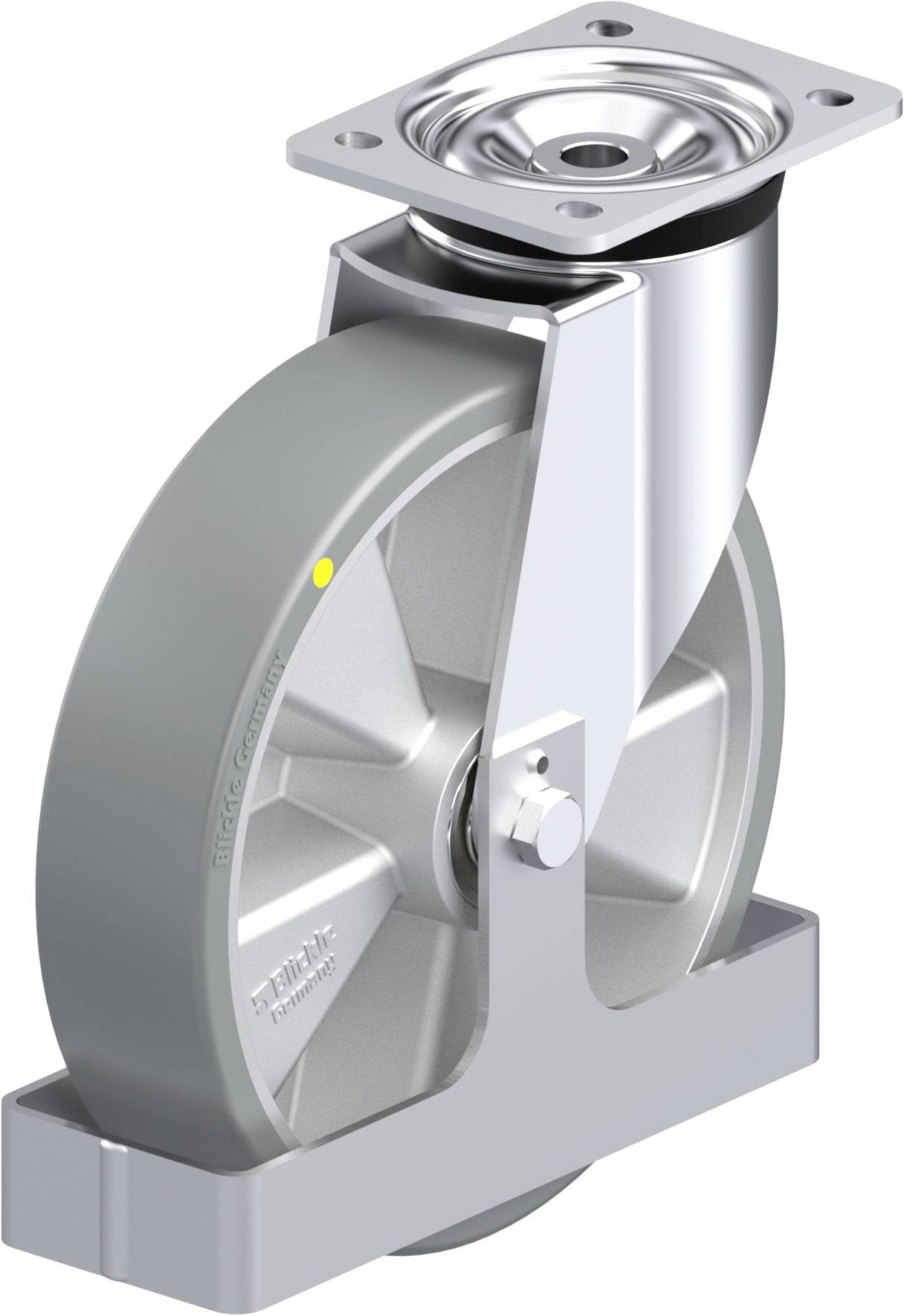 Blickle 939349 L-ALTH 250K-3-AS-FS Acéllemez forgógörgő KerékØ: 250 mm Teherbírás (max.): 500 kg 1 db