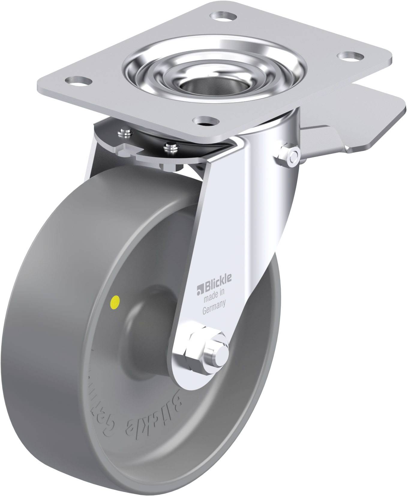 Blickle 936870 LE-PO 150G-ST-ELS Acéllemez forgógörgő KerékØ: 150 mm Teherbírás (max.): 300 kg 1 db