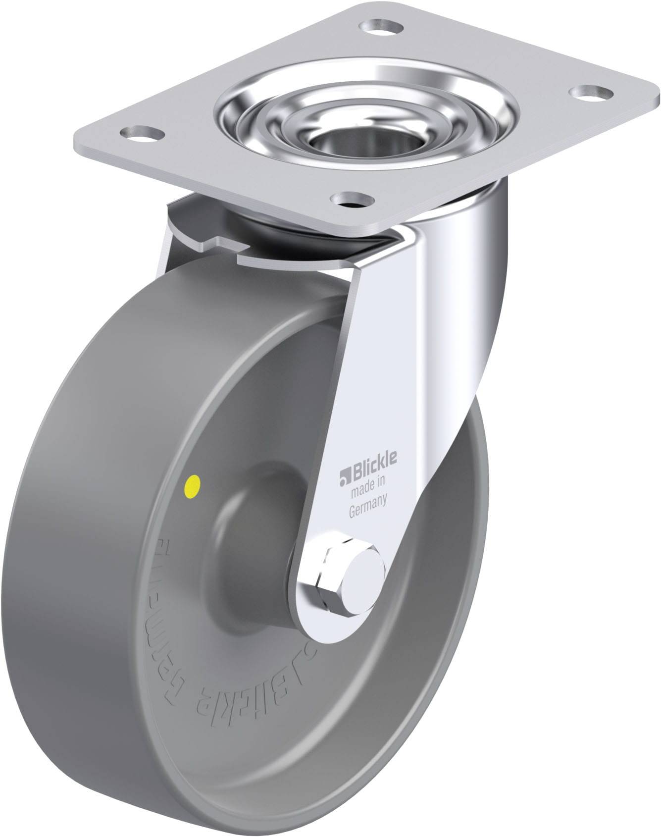 Blickle 936871 LE-PO 160G-ELS Acéllemez forgógörgő KerékØ: 160 mm Teherbírás (max.): 300 kg 1 db