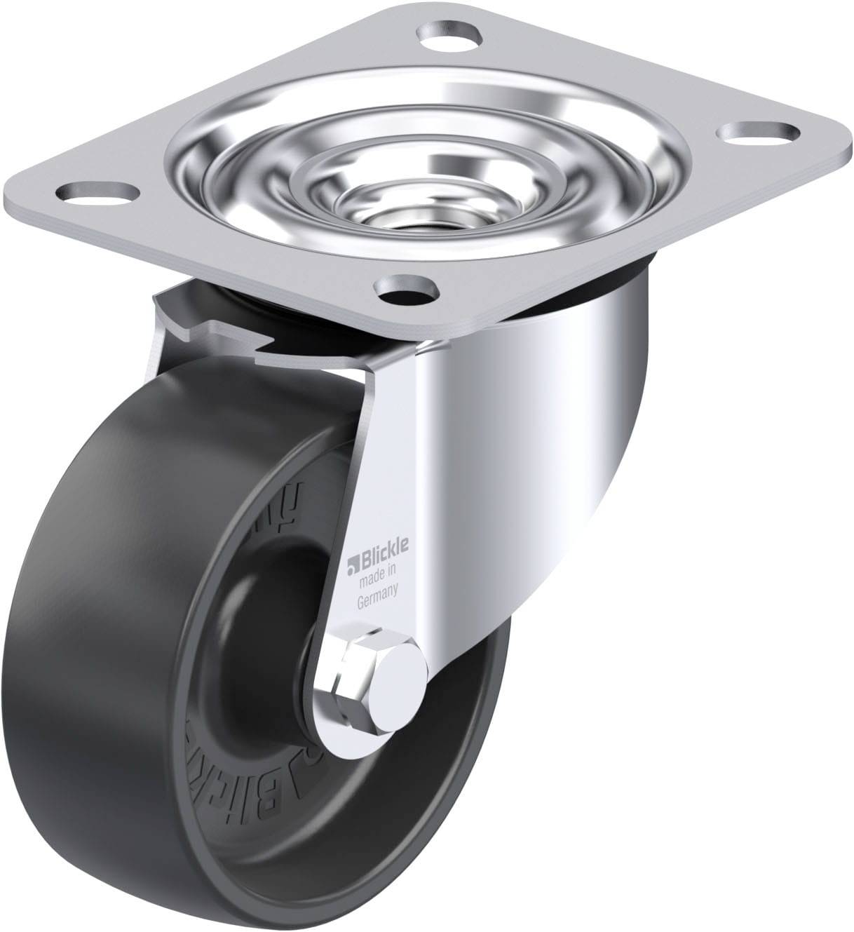 Blickle 300459 LE-PP 80G Acéllemez forgógörgő KerékØ: 80 mm Teherbírás (max.): 120 kg 1 db