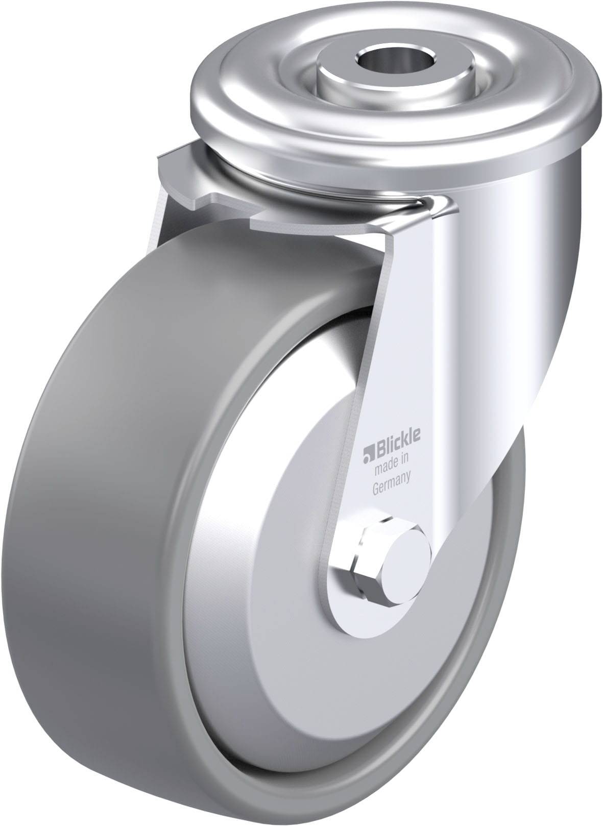 Blickle 946648 LER-PO 100KA-ELS-FA Acéllemez forgógörgő KerékØ: 100 mm Teherbírás (max.): 150 kg 1 db