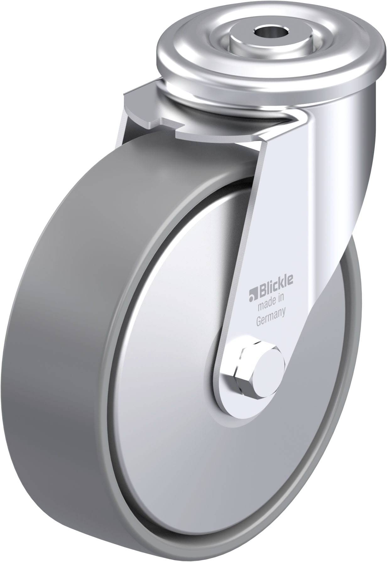 Blickle 946652 LER-PO 160G-ELS-FA Acéllemez forgógörgő KerékØ: 160 mm Teherbírás (max.): 300 kg 1 db