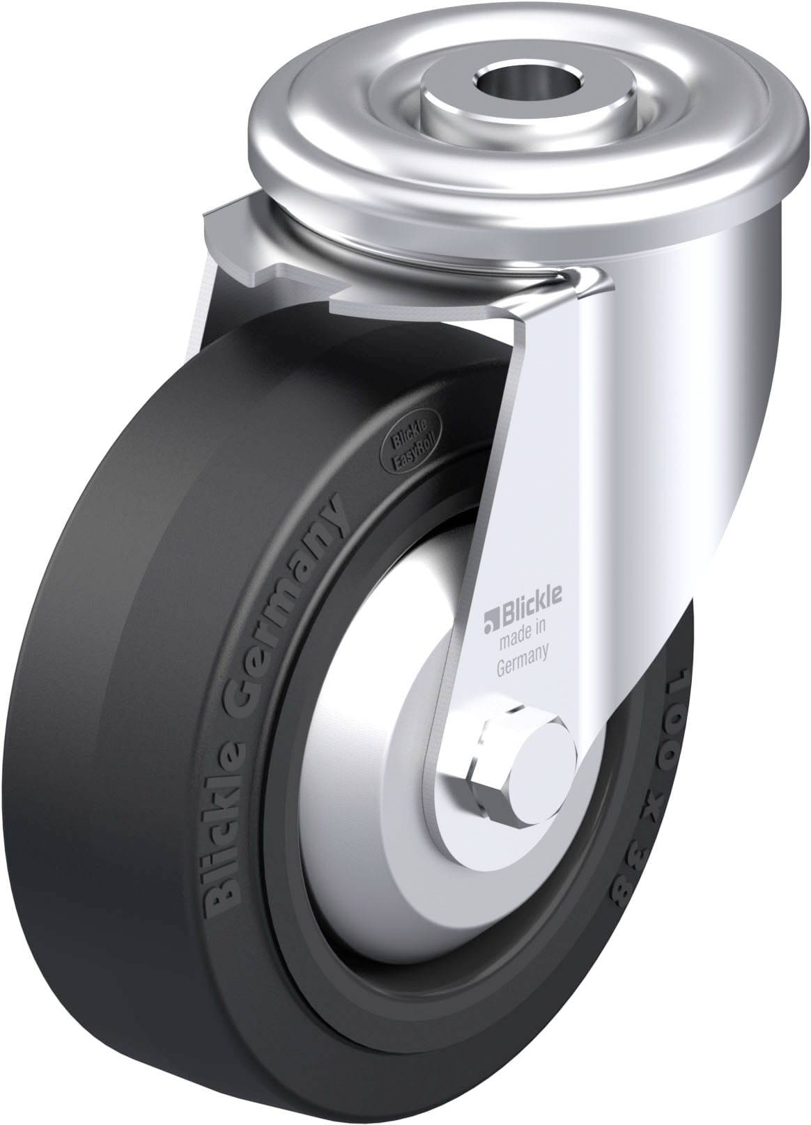 Blickle 941845 LER-POEV 100G-FA Acéllemez forgógörgő KerékØ: 100 mm Teherbírás (max.): 150 kg 1 db