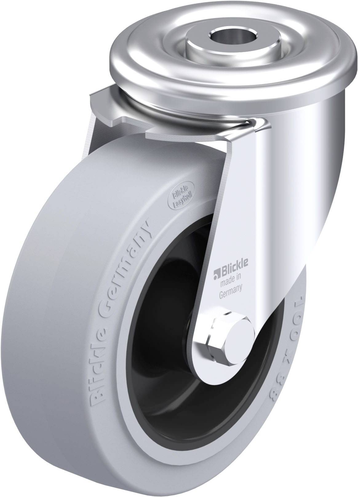 Blickle 751243 LER-POEV 100G-SG Acéllemez forgógörgő KerékØ: 100 mm Teherbírás (max.): 150 kg 1 db