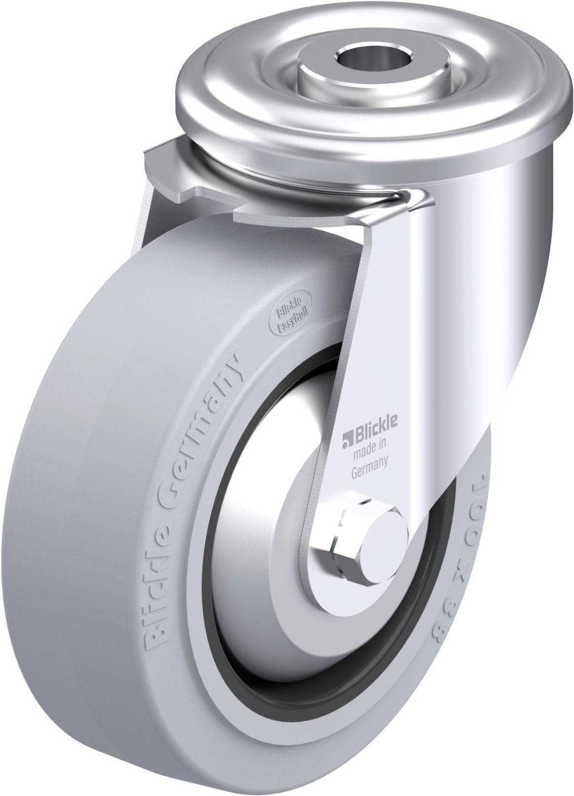 Blickle 941849 LER-POEV 100G-SG-FA Acéllemez forgógörgő KerékØ: 100 mm Teherbírás (max.): 150 kg 1 db