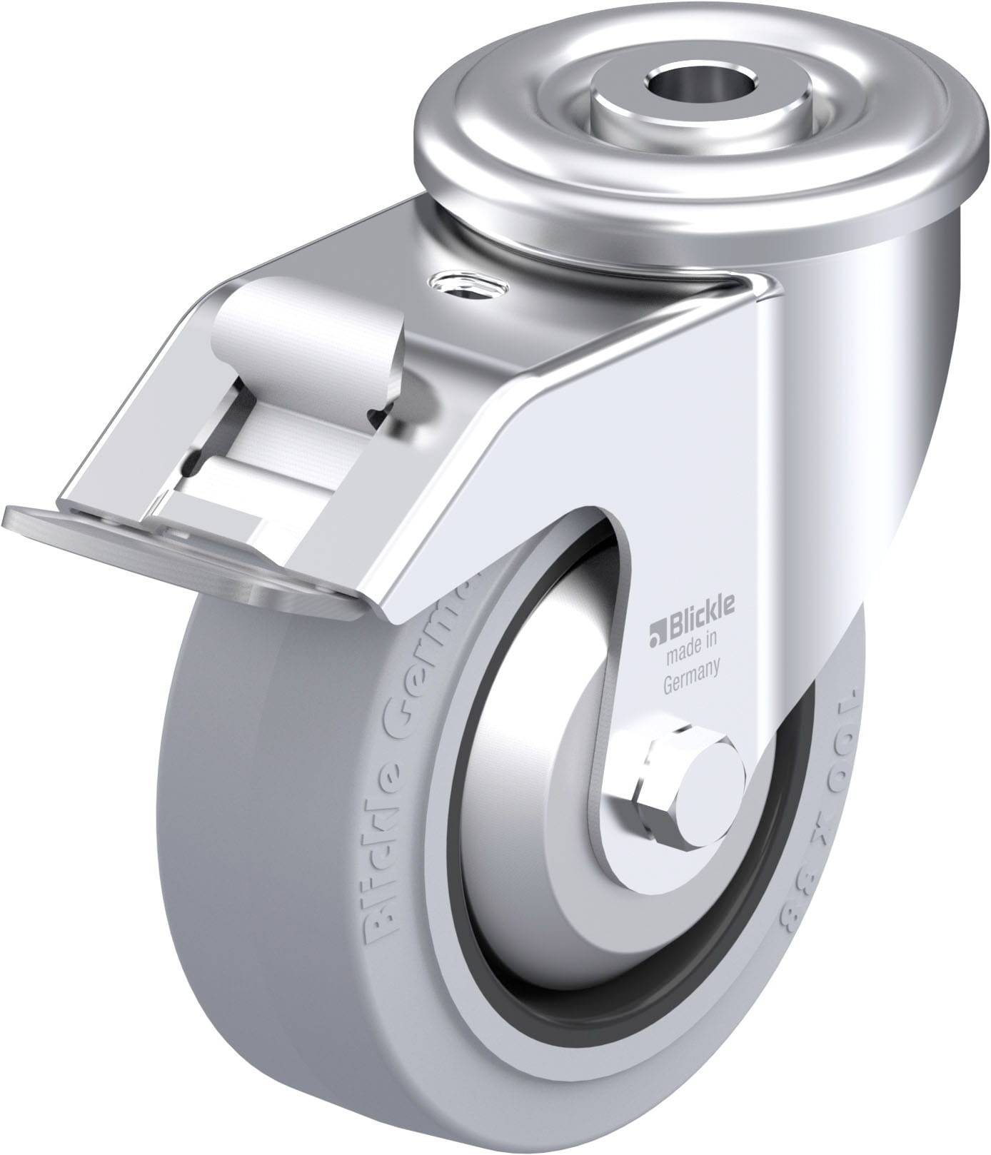 Blickle 483453 LER-POEV 100R-FI-SG-FA Acéllemez forgógörgő KerékØ: 100 mm Teherbírás (max.): 150 kg 1 db