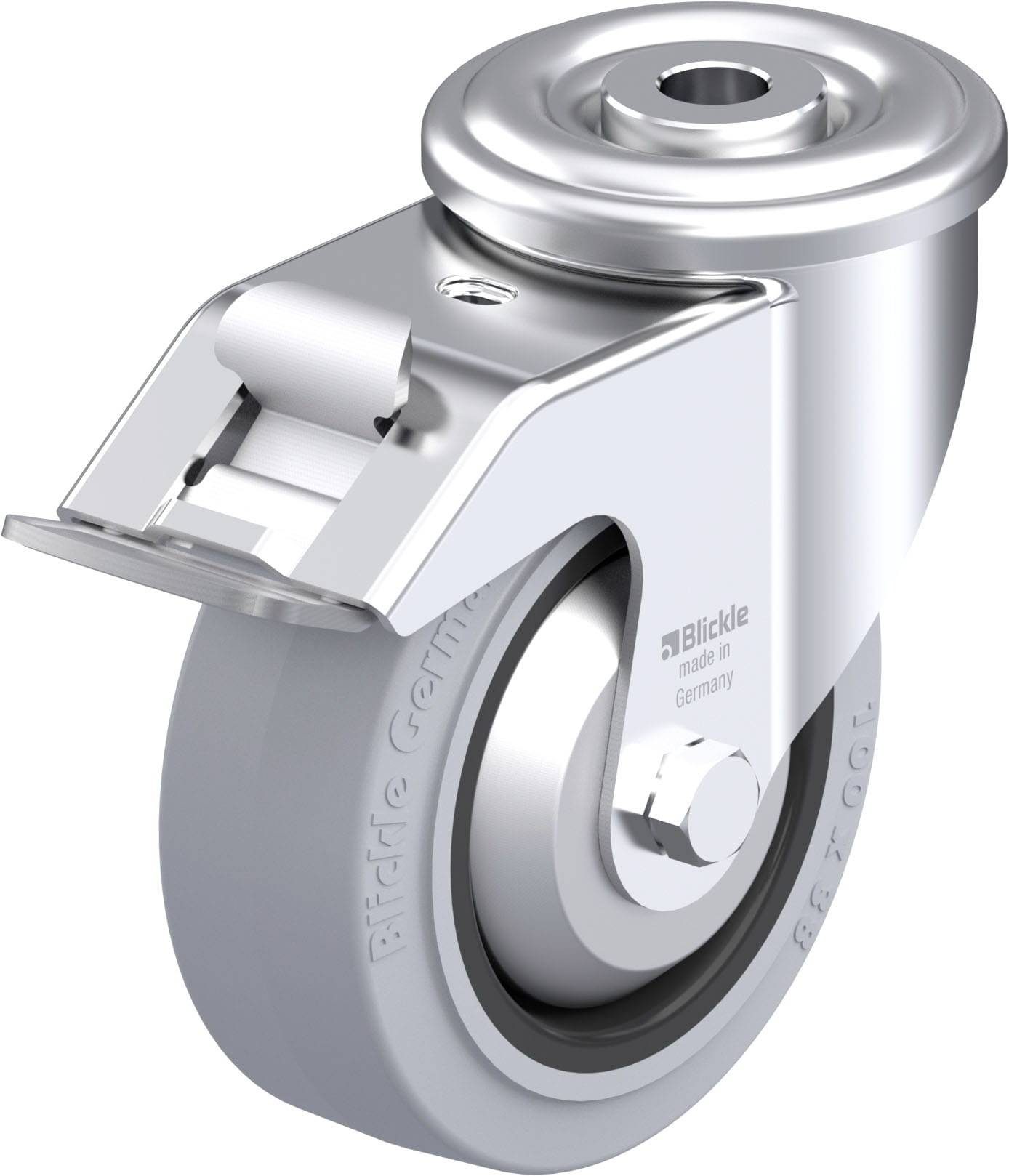 Blickle 945698 LER-POEV 100XKA-FI-SG-FA Acéllemez forgógörgő KerékØ: 100 mm Teherbírás (max.): 150 kg 1 db