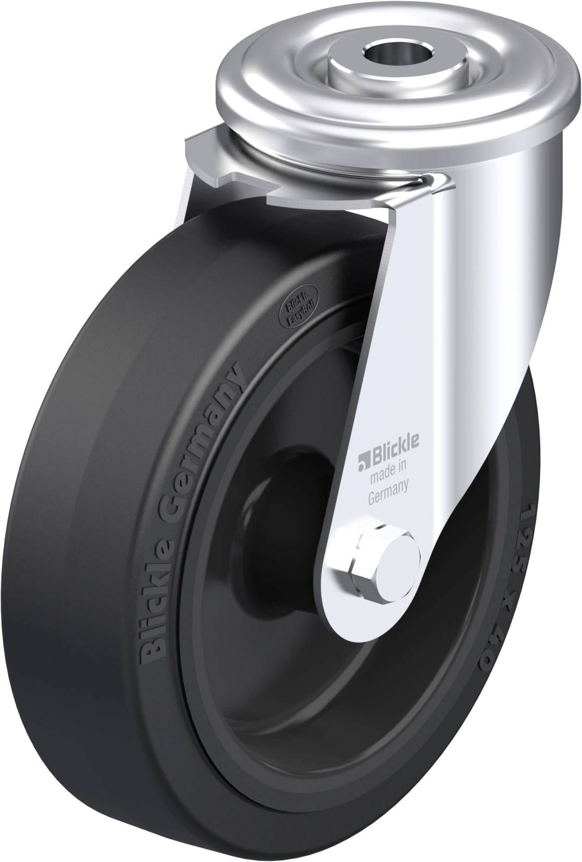 Blickle 904321 LER-POEV 125G Acéllemez forgógörgő KerékØ: 125 mm Teherbírás (max.): 150 kg 1 db