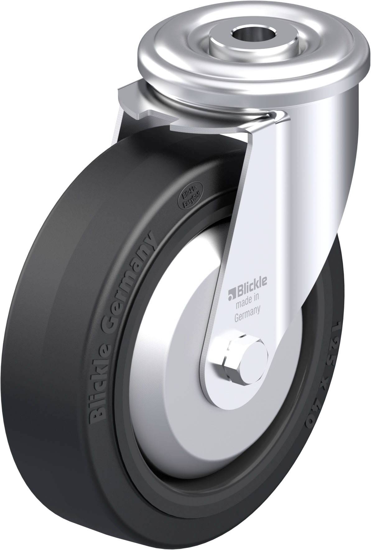 Blickle 941869 LER-POEV 125G-FA Acéllemez forgógörgő KerékØ: 125 mm Teherbírás (max.): 150 kg 1 db