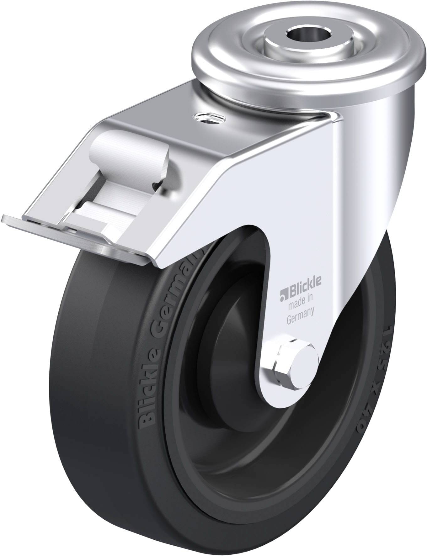 Blickle 581108 LER-POEV 125KA-FI Acéllemez forgógörgő KerékØ: 125 mm Teherbírás (max.): 150 kg 1 db