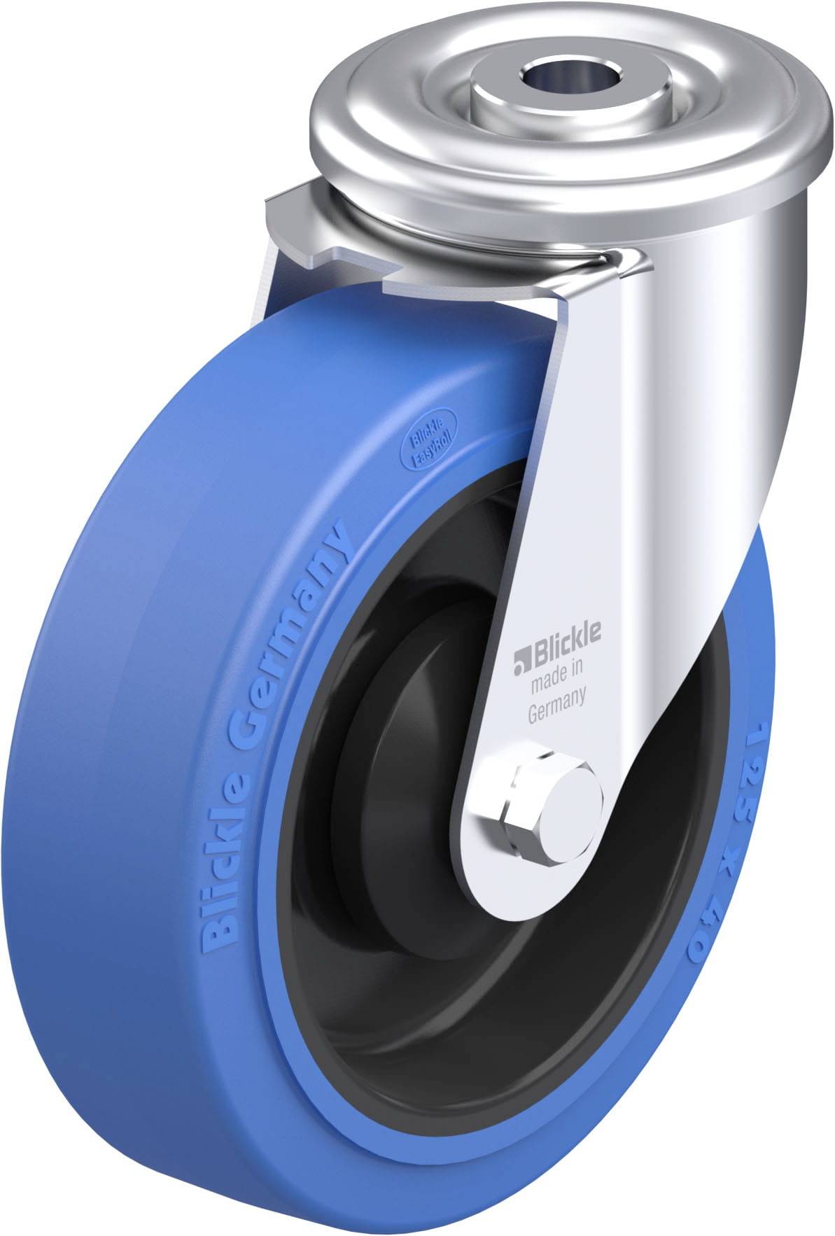 Blickle 887141 LER-POEV 125KA-SB Acéllemez forgógörgő KerékØ: 125 mm Teherbírás (max.): 150 kg 1 db