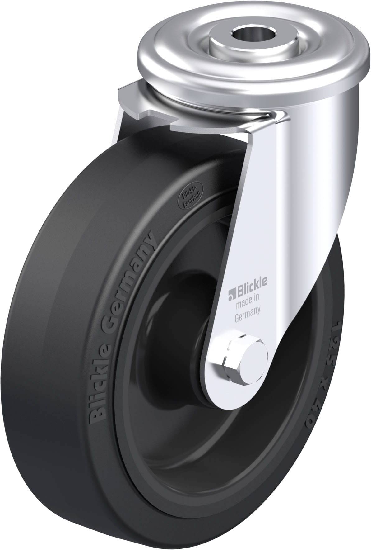Blickle 653634 LER-POEV 125R Acéllemez forgógörgő KerékØ: 125 mm Teherbírás (max.): 150 kg 1 db