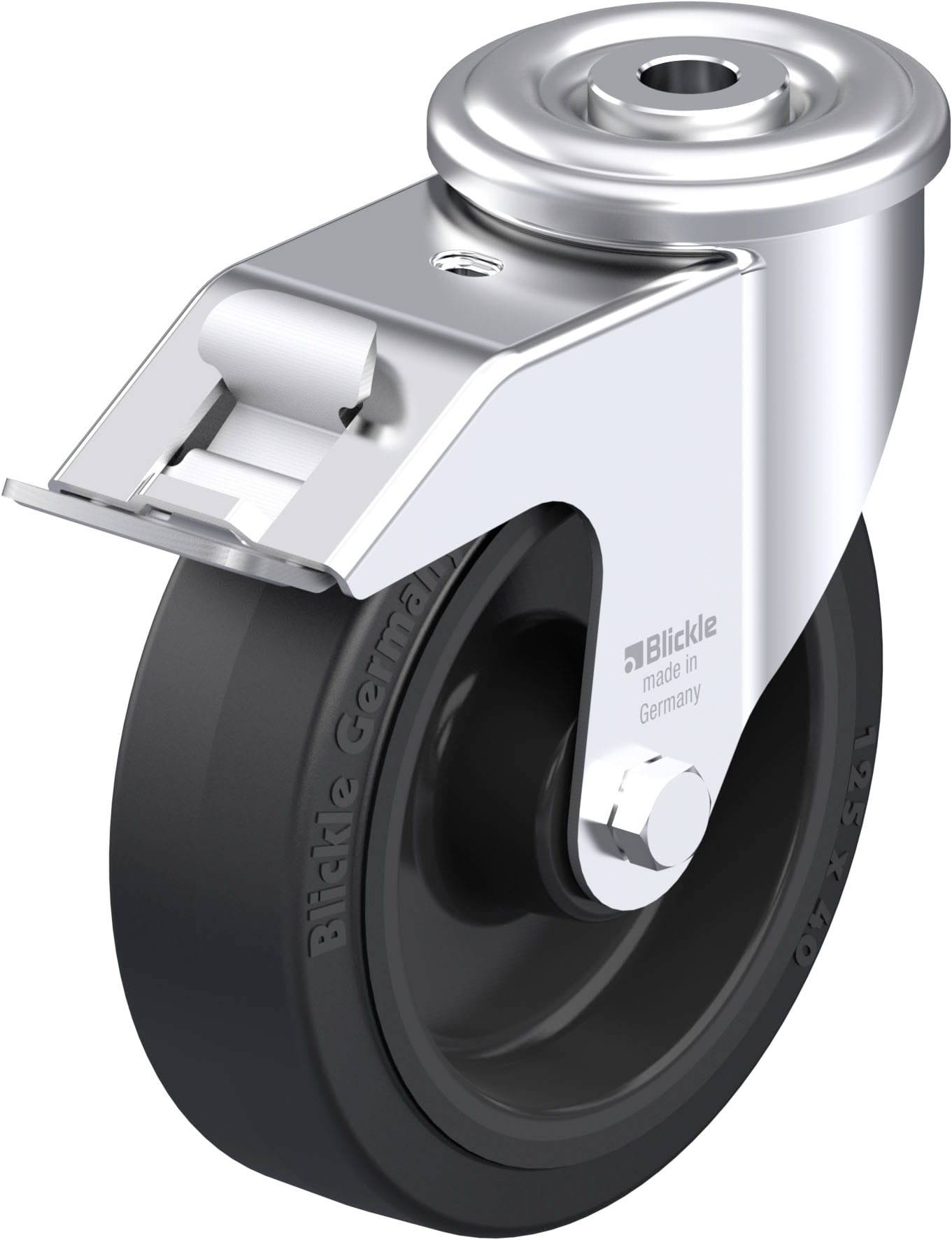 Blickle 653642 LER-POEV 125R-FI Acéllemez forgógörgő KerékØ: 125 mm Teherbírás (max.): 150 kg 1 db