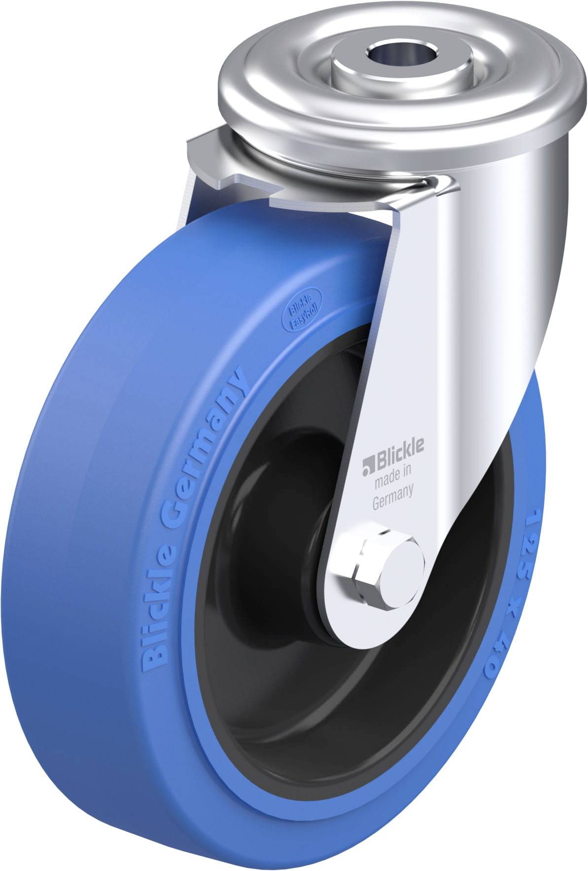Blickle 677856 LER-POEV 125R-SB Acéllemez forgógörgő KerékØ: 125 mm Teherbírás (max.): 150 kg 1 db
