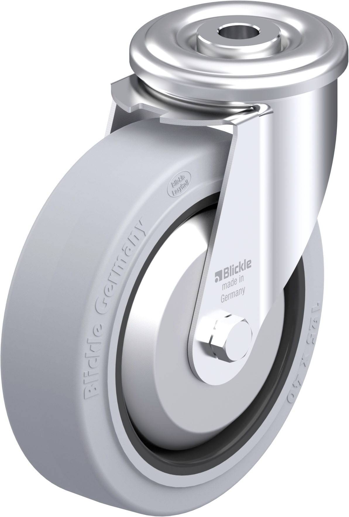 Blickle 945704 LER-POEV 125XKA-SG-FA Acéllemez forgógörgő KerékØ: 125 mm Teherbírás (max.): 150 kg 1 db