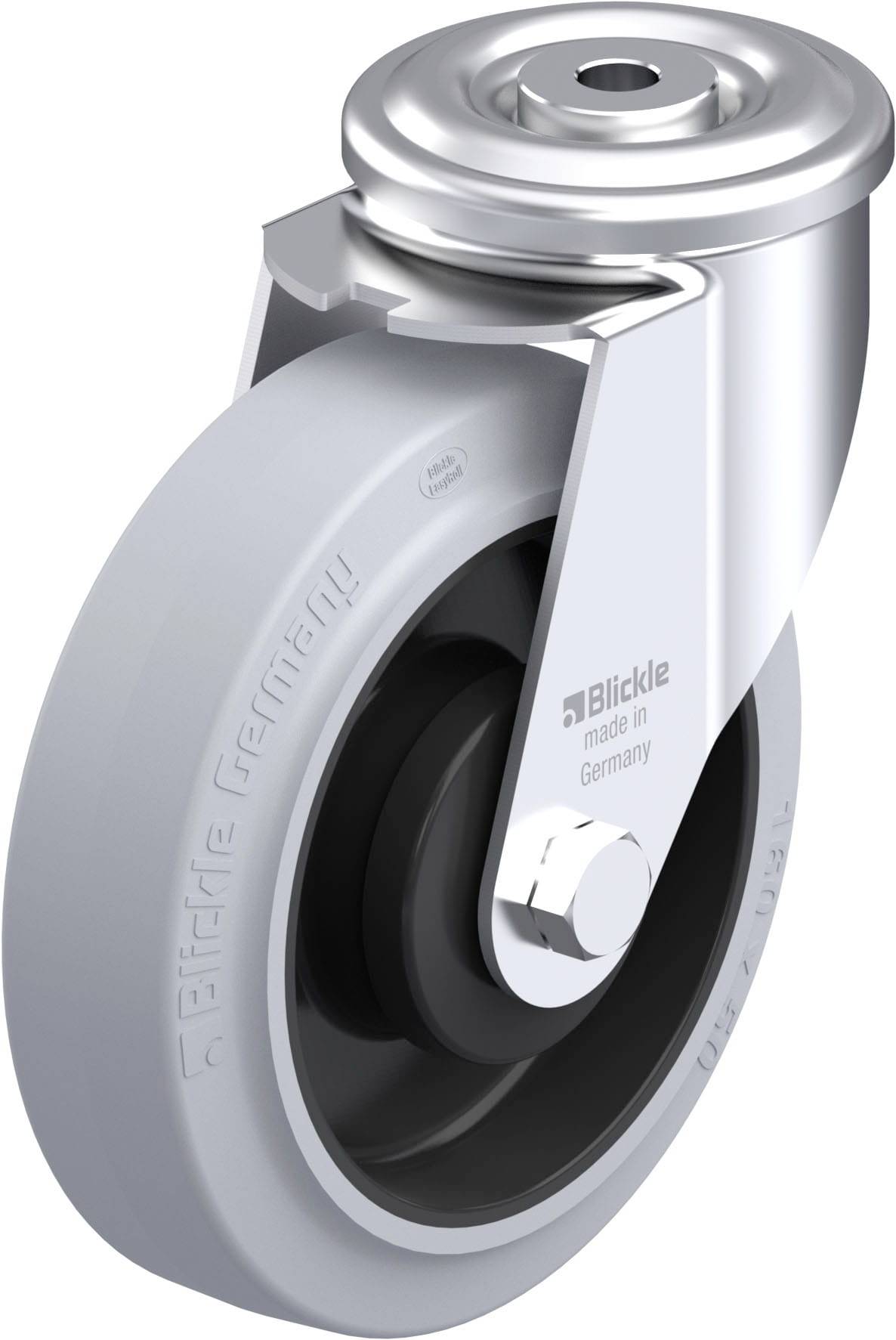 Blickle 845158 LER-POEV 160KA-SG Acéllemez forgógörgő KerékØ: 160 mm Teherbírás (max.): 300 kg 1 db