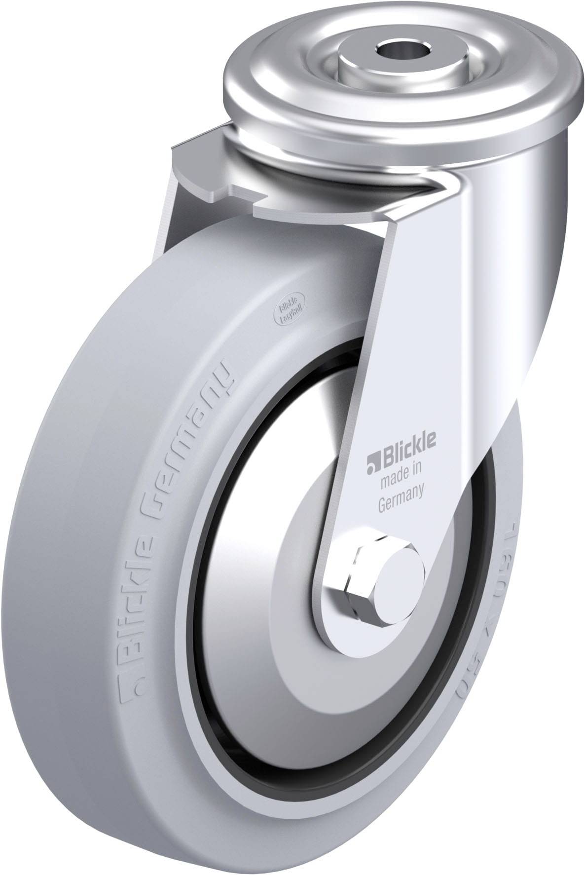 Blickle 941916 LER-POEV 160KA-SG-FA Acéllemez forgógörgő KerékØ: 160 mm Teherbírás (max.): 300 kg 1 db