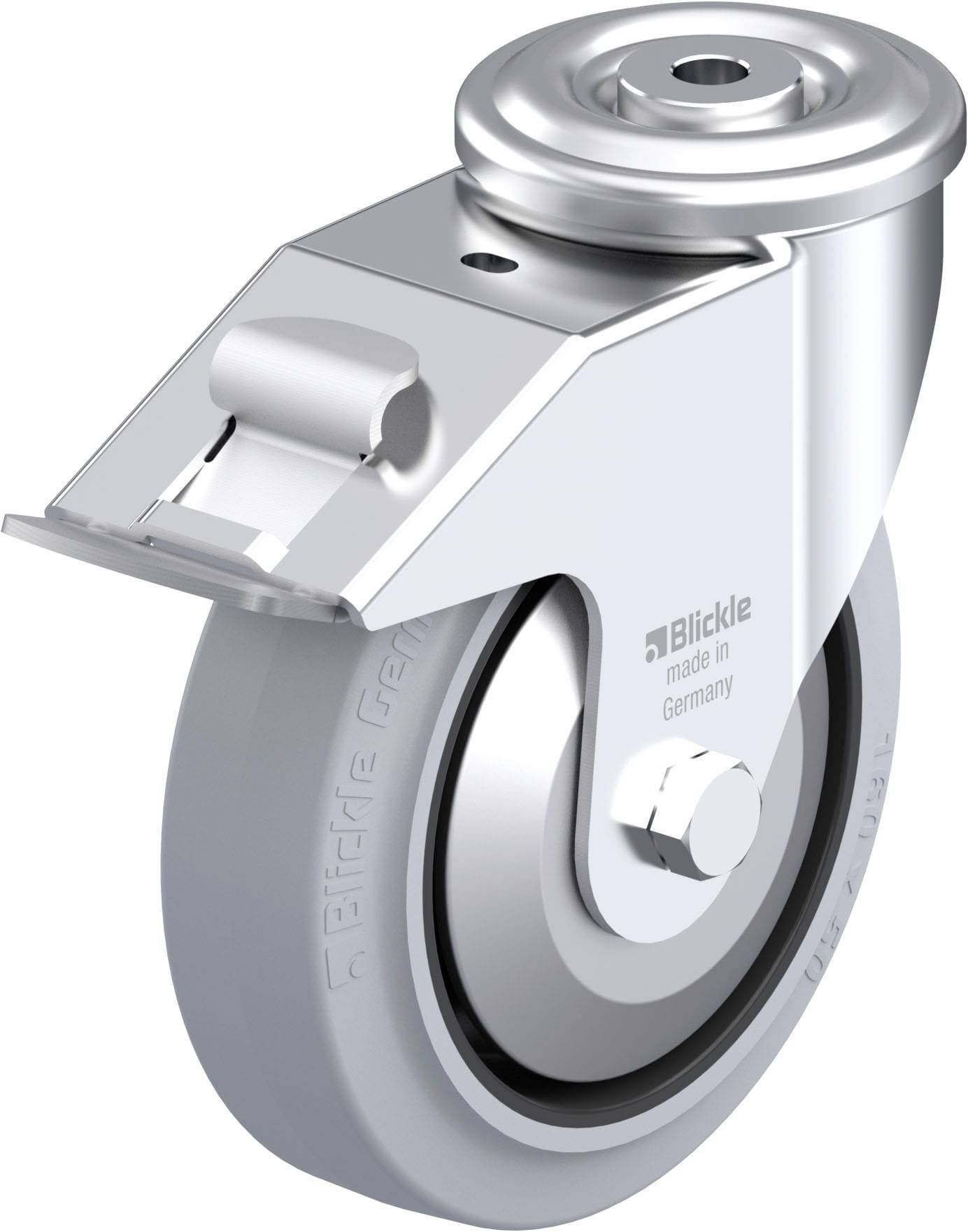 Blickle 941938 LER-POEV 160XKA-FI-SG-FA Acéllemez forgógörgő KerékØ: 160 mm Teherbírás (max.): 300 kg 1 db