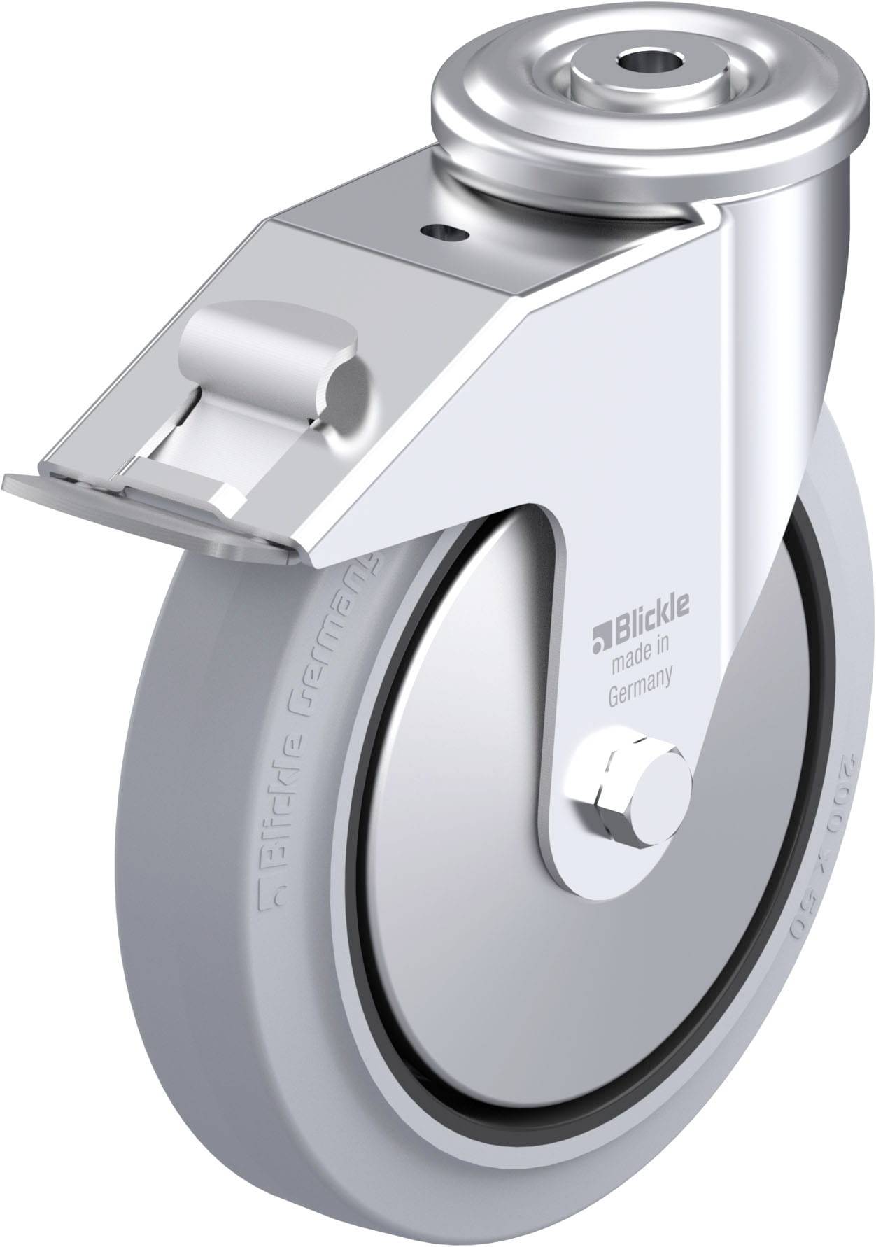 Blickle 941996 LER-POEV 200KA-FI-SG-FA Acéllemez forgógörgő KerékØ: 200 mm Teherbírás (max.): 300 kg 1 db
