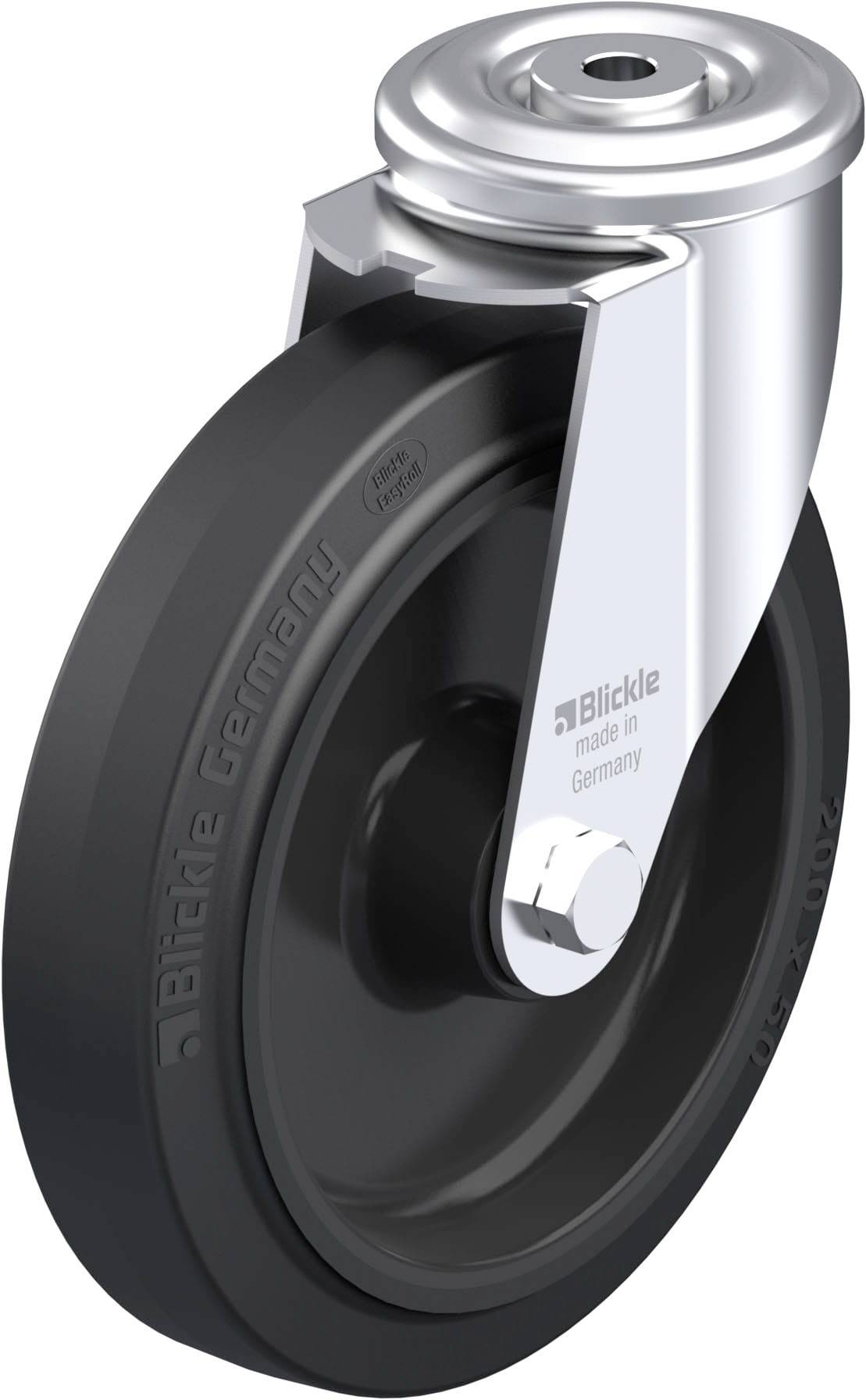 Blickle 942030 LER-POEV 200XR Acéllemez forgógörgő KerékØ: 200 mm Teherbírás (max.): 300 kg 1 db