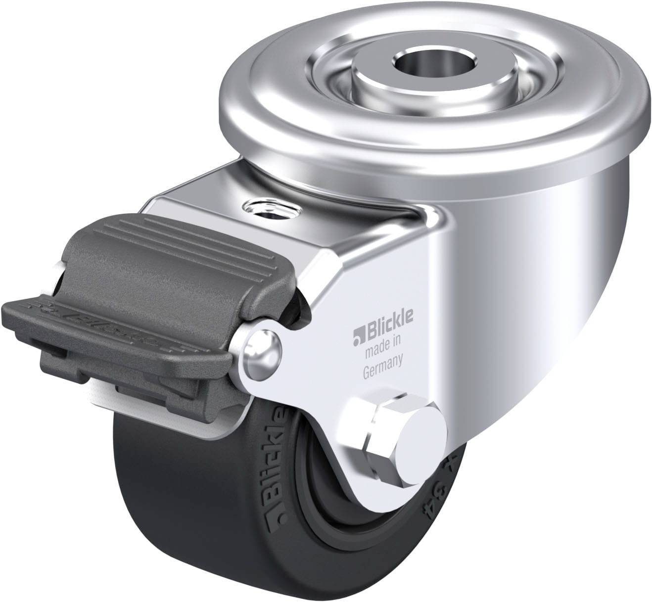 Blickle 947920 LER-POEV 60KF-RA Acéllemez forgógörgő KerékØ: 60 mm Teherbírás (max.): 120 kg 1 db
