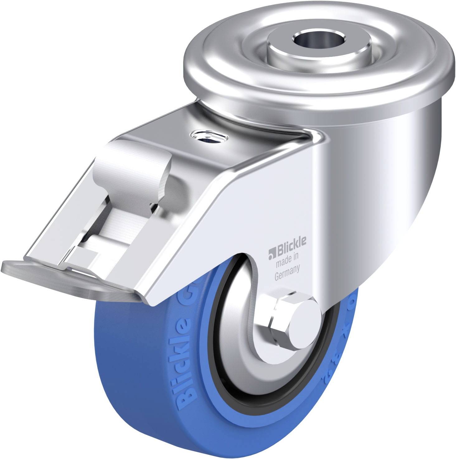 Blickle 942058 LER-POEV 80G-FI-SB-FA Acéllemez forgógörgő KerékØ: 80 mm Teherbírás (max.): 140 kg 1 db