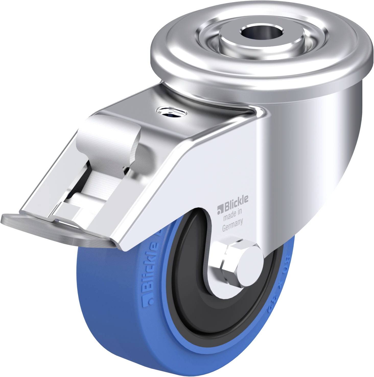 Blickle 912289 LER-POEV 80KF-FI-SB Acéllemez forgógörgő KerékØ: 80 mm Teherbírás (max.): 140 kg 1 db