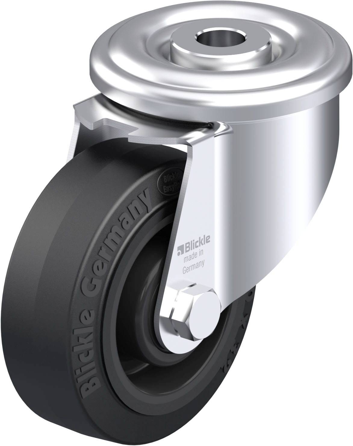 Blickle 704387 LER-POEV 80R Acéllemez forgógörgő KerékØ: 80 mm Teherbírás (max.): 140 kg 1 db