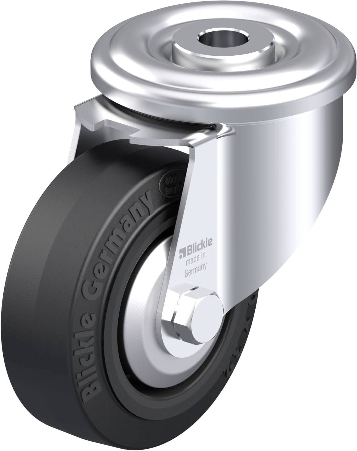 Blickle 634758 LER-POEV 80R-FA Acéllemez forgógörgő KerékØ: 80 mm Teherbírás (max.): 140 kg 1 db