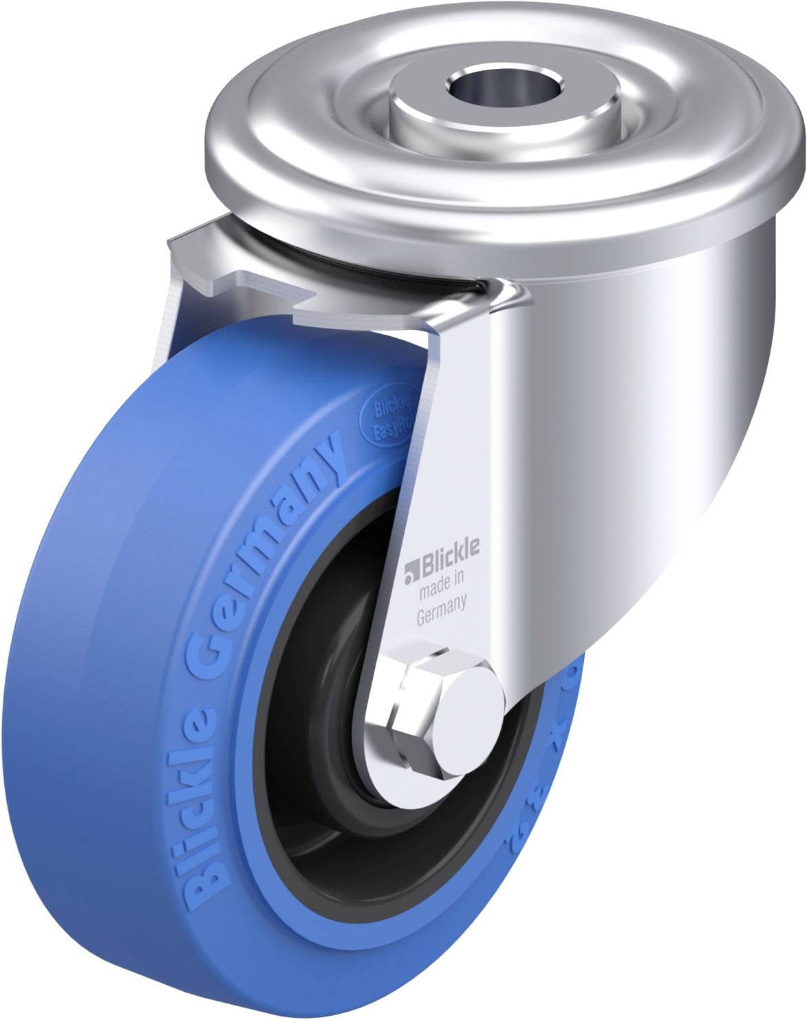 Blickle 674952 LER-POEV 80R-SB Acéllemez forgógörgő KerékØ: 80 mm Teherbírás (max.): 140 kg 1 db