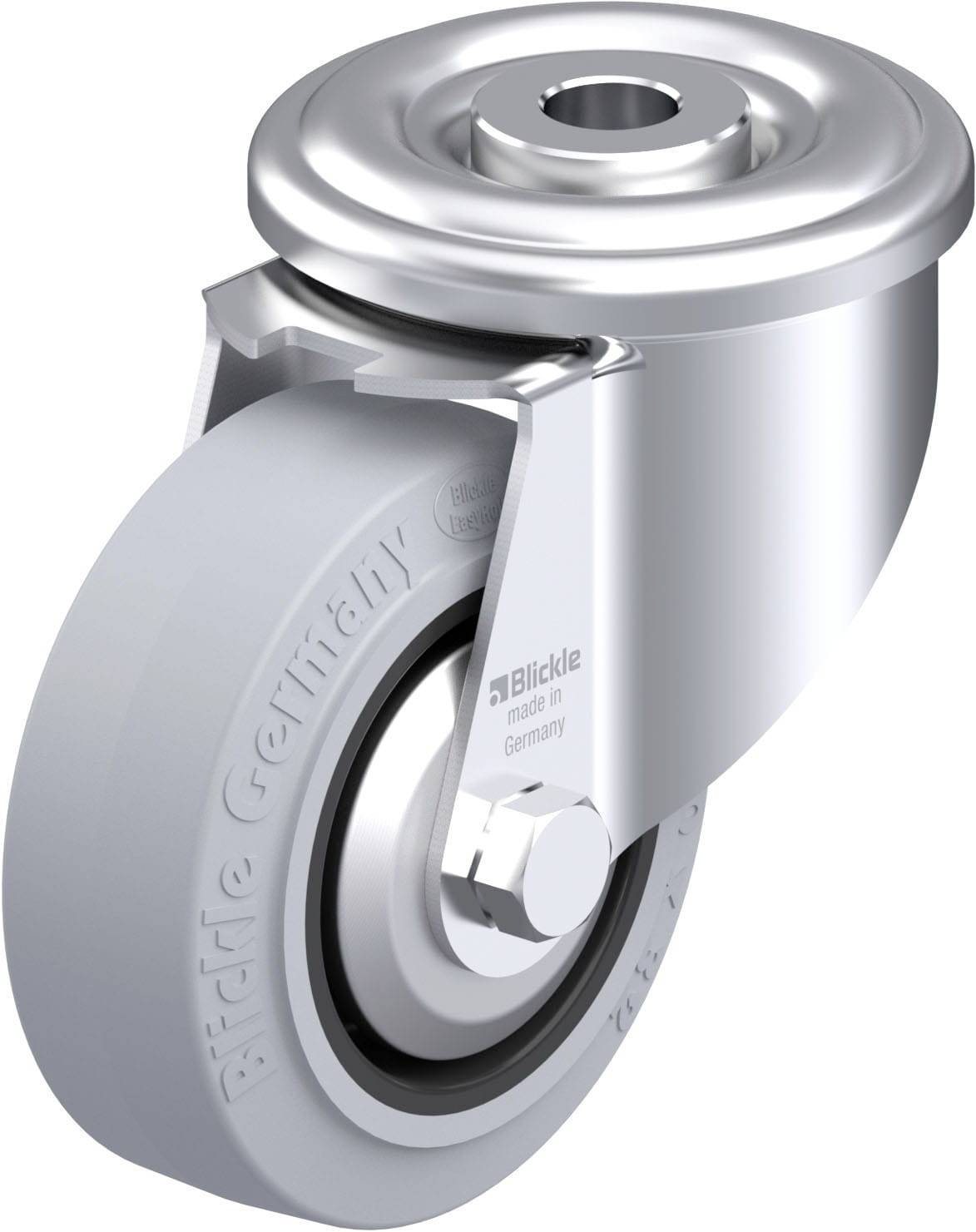 Blickle 942084 LER-POEV 80XR-SG-FA Acéllemez forgógörgő KerékØ: 80 mm Teherbírás (max.): 140 kg 1 db