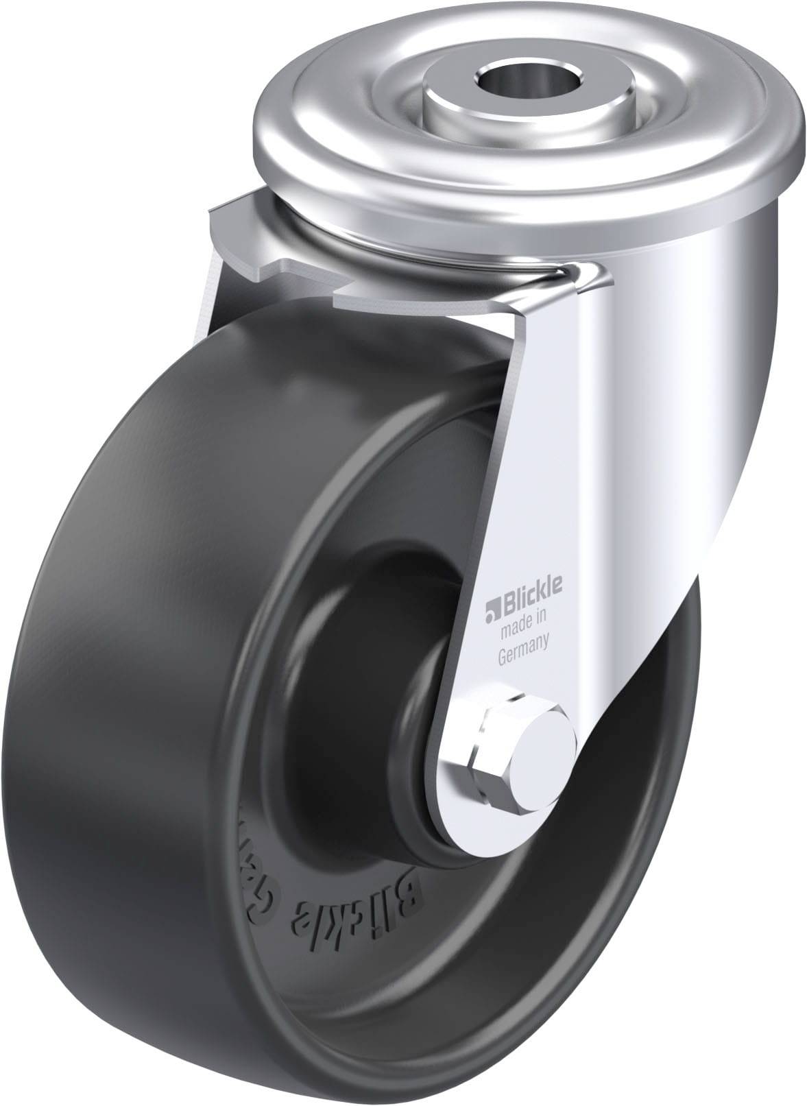 Blickle 635235 LER-PP 100R Acéllemez forgógörgő KerékØ: 100 mm Teherbírás (max.): 150 kg 1 db