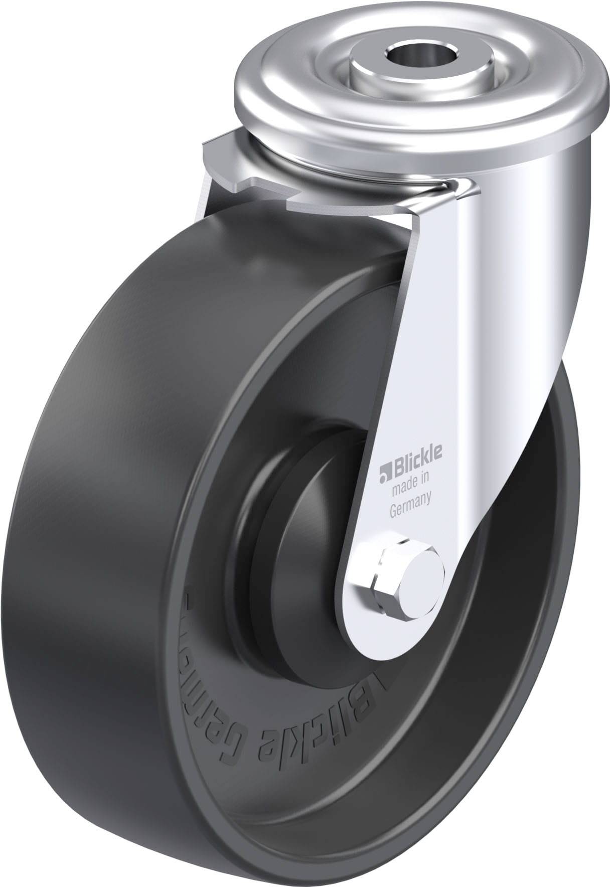 Blickle 952284 LER-PP 125KA Acéllemez forgógörgő KerékØ: 125 mm Teherbírás (max.): 150 kg 1 db