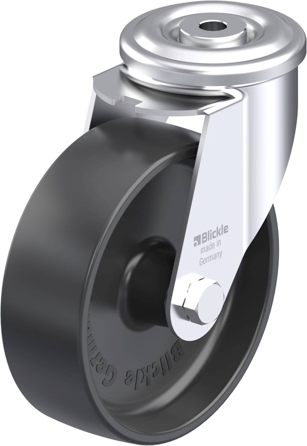 Blickle 580530 LER-PP 150G Acéllemez forgógörgő KerékØ: 150 mm Teherbírás (max.): 300 kg 1 db