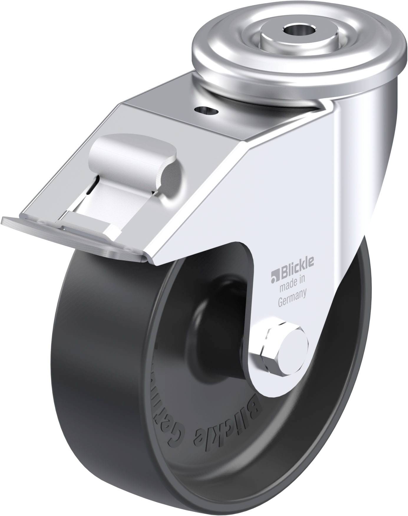 Blickle 580563 LER-PP 150G-FI Acéllemez forgógörgő KerékØ: 150 mm Teherbírás (max.): 300 kg 1 db