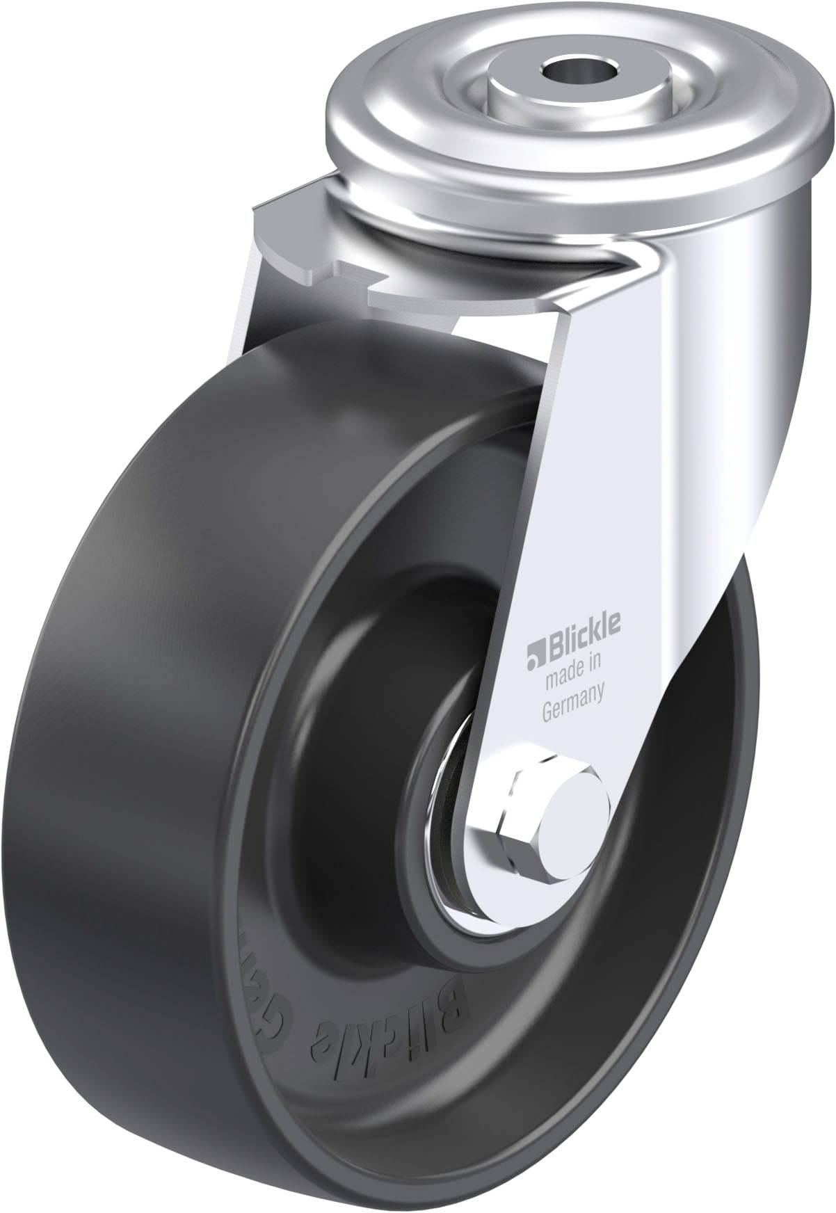 Blickle 952288 LER-PP 150K Acéllemez forgógörgő KerékØ: 150 mm Teherbírás (max.): 300 kg 1 db