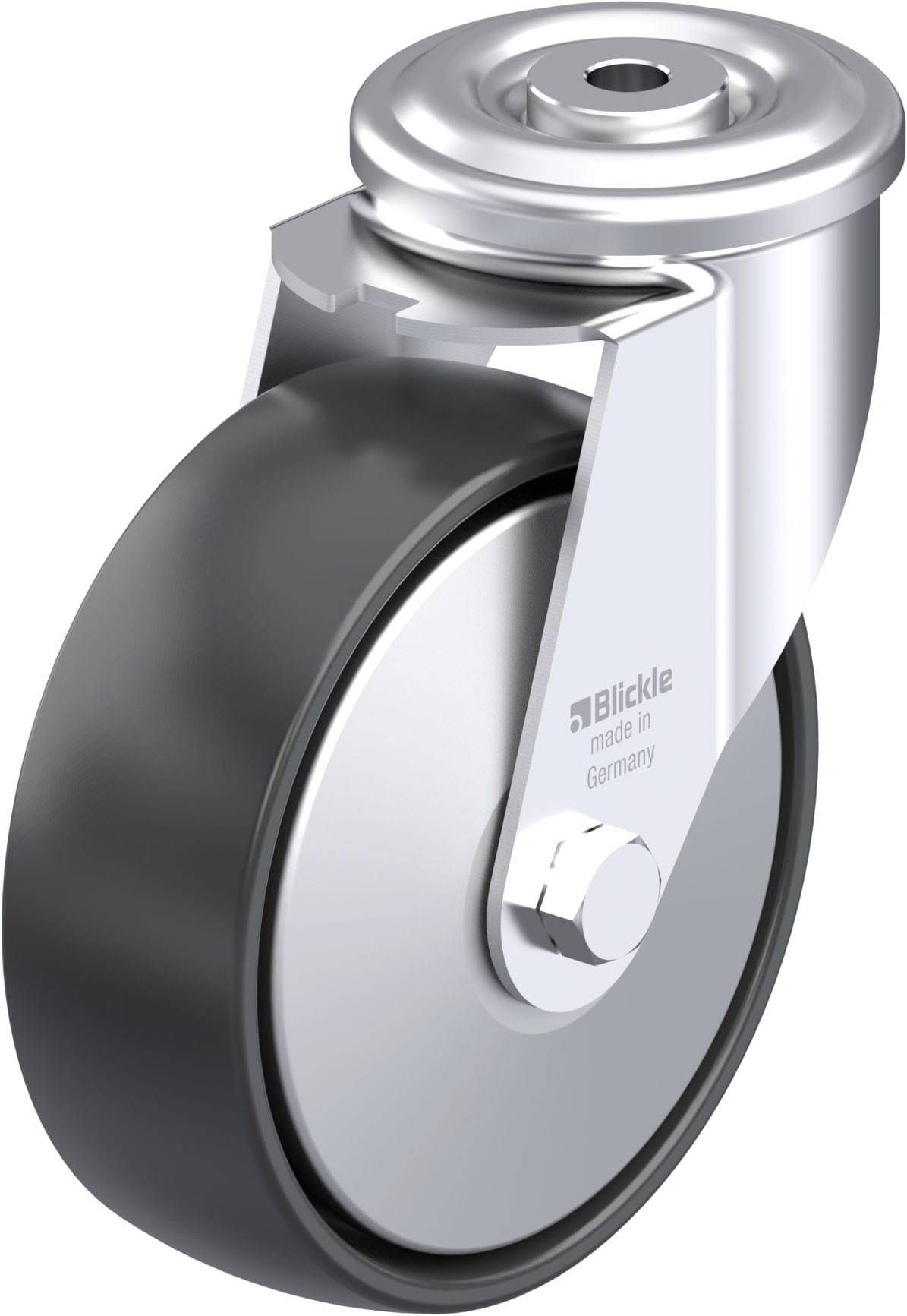 Blickle 749773 LER-PP 150R-FA Acéllemez forgógörgő KerékØ: 150 mm Teherbírás (max.): 300 kg 1 db