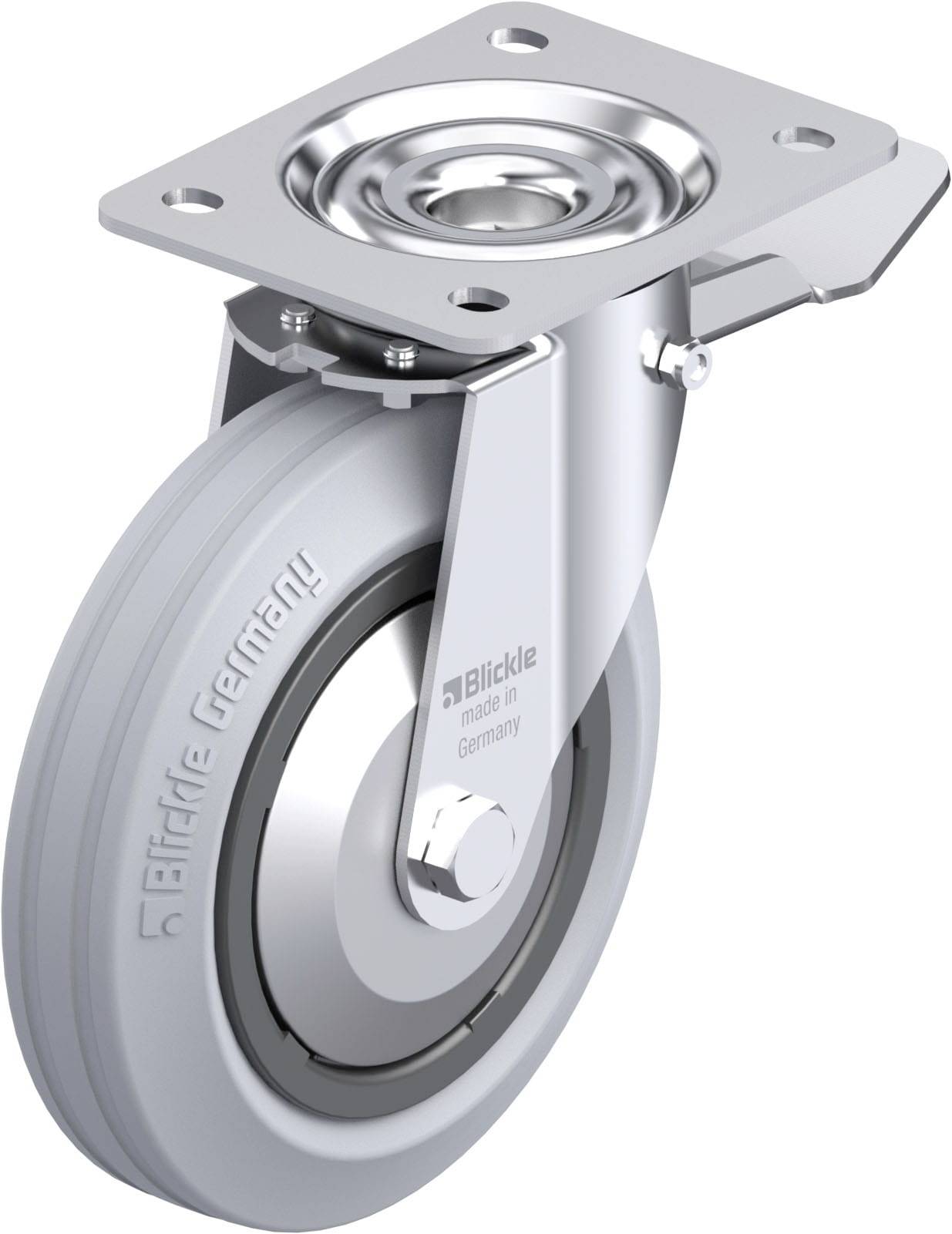 Blickle 749741 LE-VPP 180R-ST-SG-FA Acéllemez forgógörgő KerékØ: 180 mm Teherbírás (max.): 170 kg 1 db