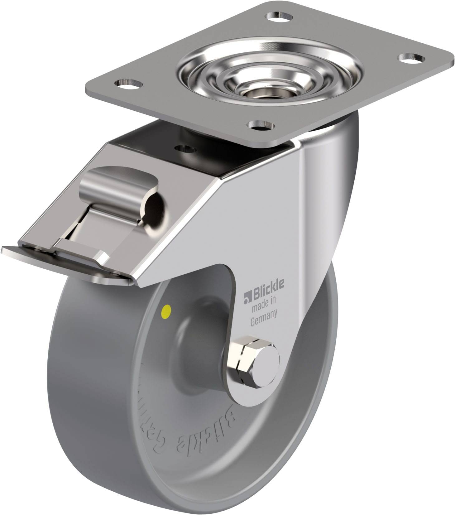 Blickle 945710 LEX-PO 150G-FI-ELS Rozsdamentes acél forgógörgő KerékØ: 150 mm Teherbírás (max.): 300 kg 1 db