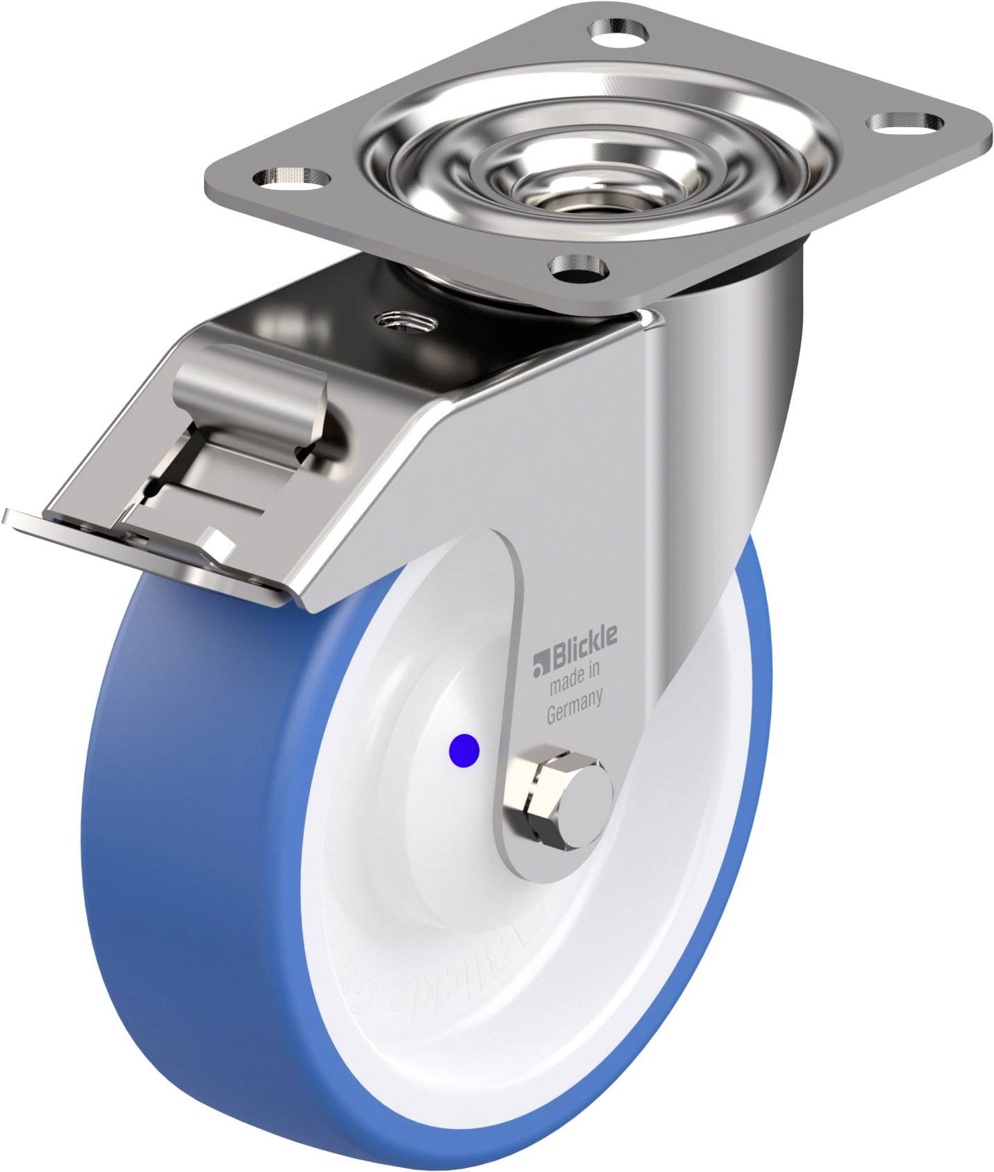 Blickle 942099 LEX-POTHS 125XKA-FI Rozsdamentes acél forgógörgő KerékØ: 125 mm Teherbírás (max.): 150 kg 1 db